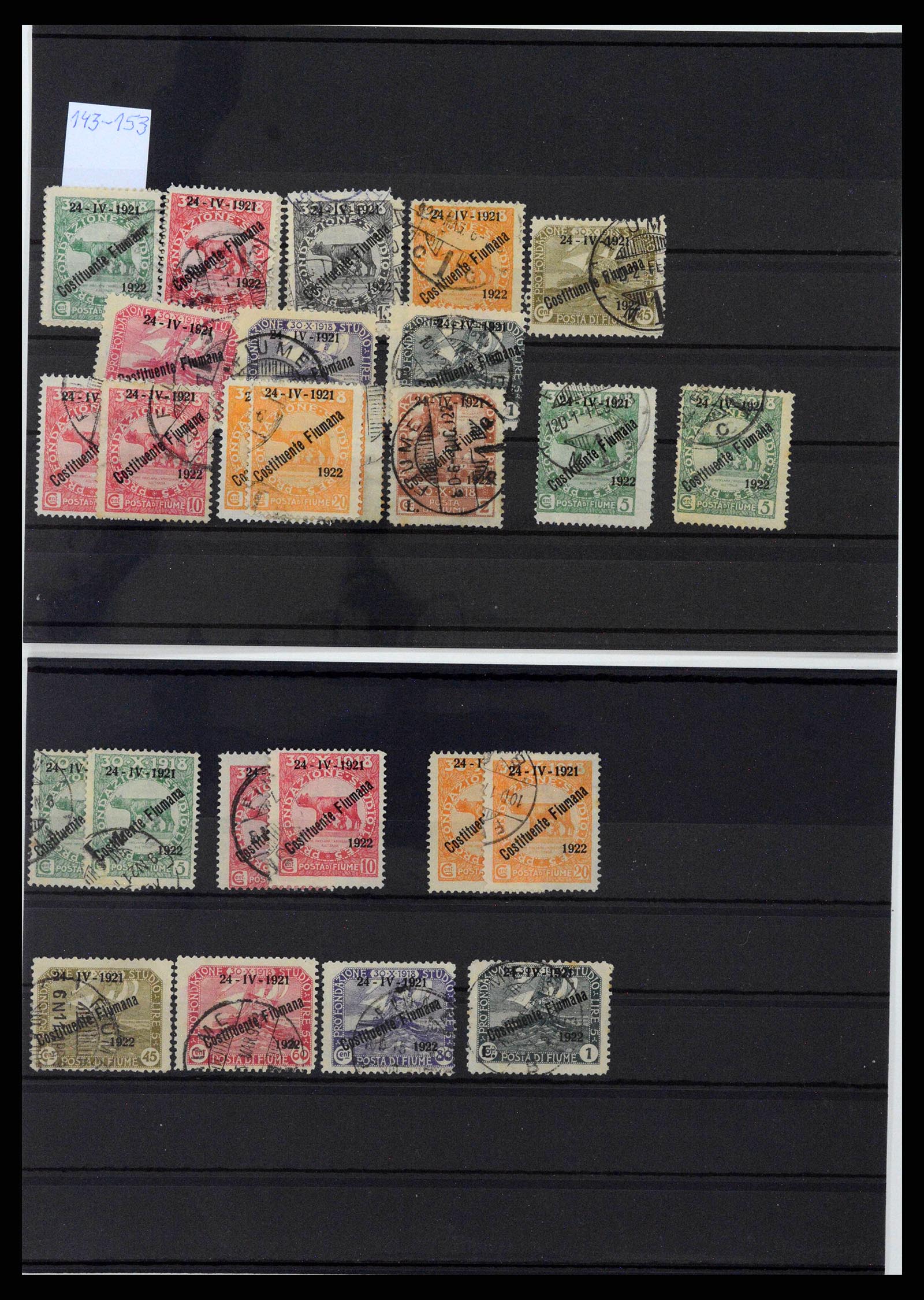 38507 0013 - Postzegelverzameling 38507 Fiume 1920-1924.
