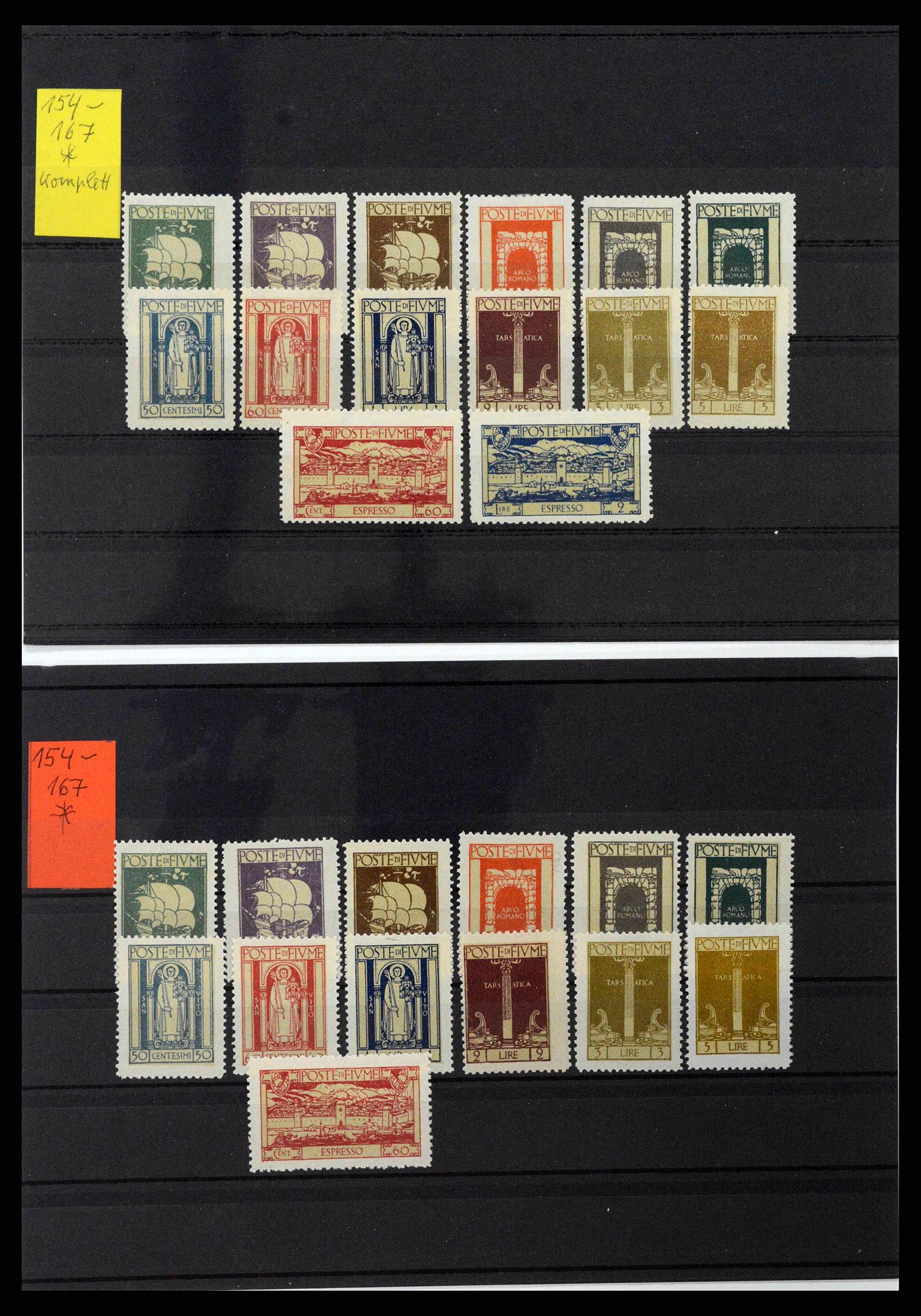 38507 0014 - Postzegelverzameling 38507 Fiume 1920-1924.