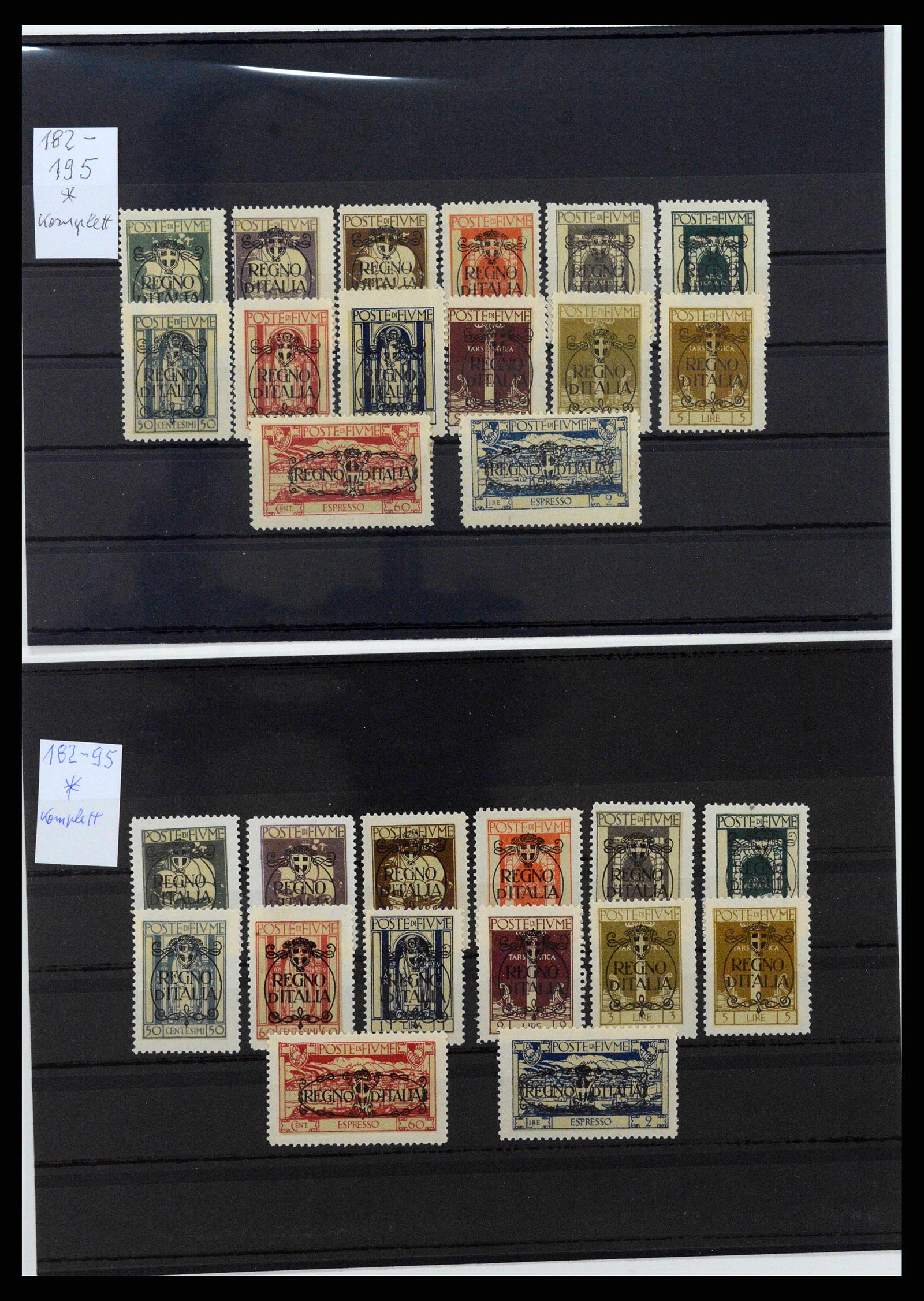 38507 0016 - Postzegelverzameling 38507 Fiume 1920-1924.