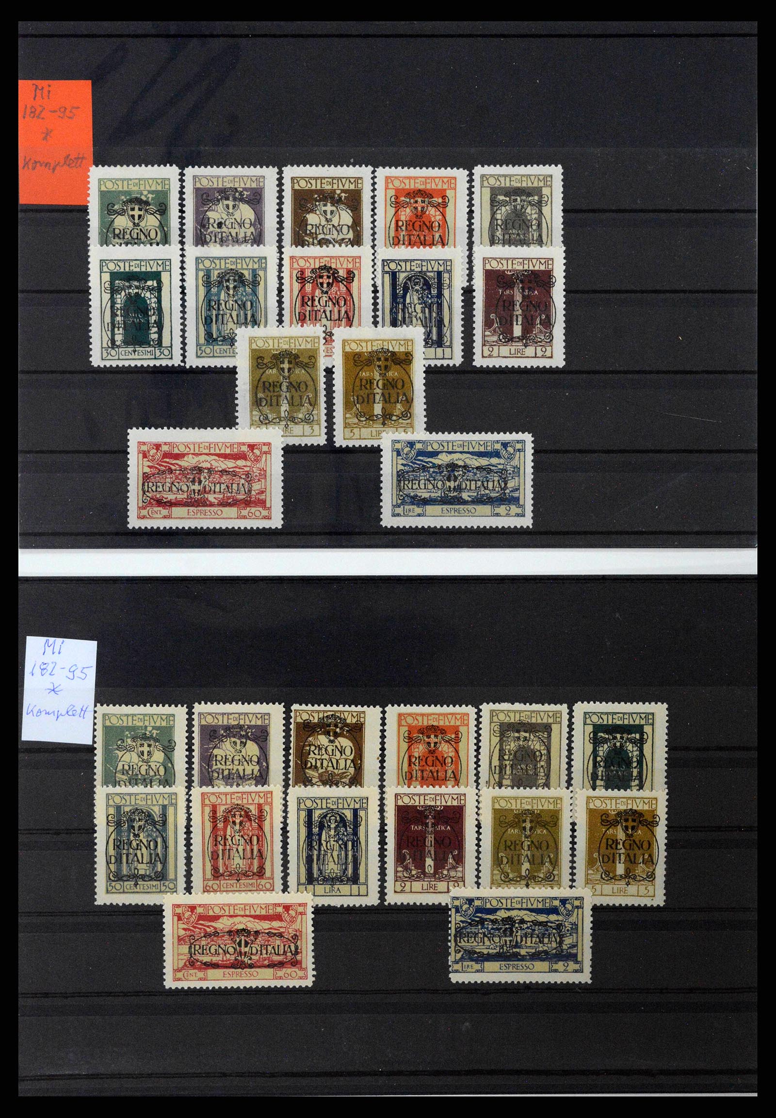 38507 0017 - Postzegelverzameling 38507 Fiume 1920-1924.