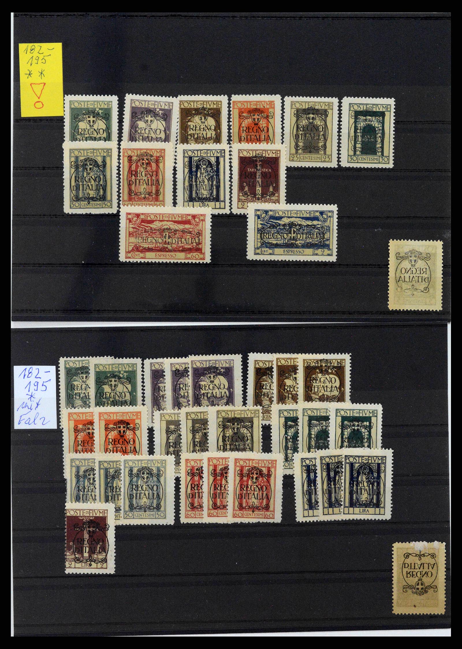 38507 0018 - Postzegelverzameling 38507 Fiume 1920-1924.