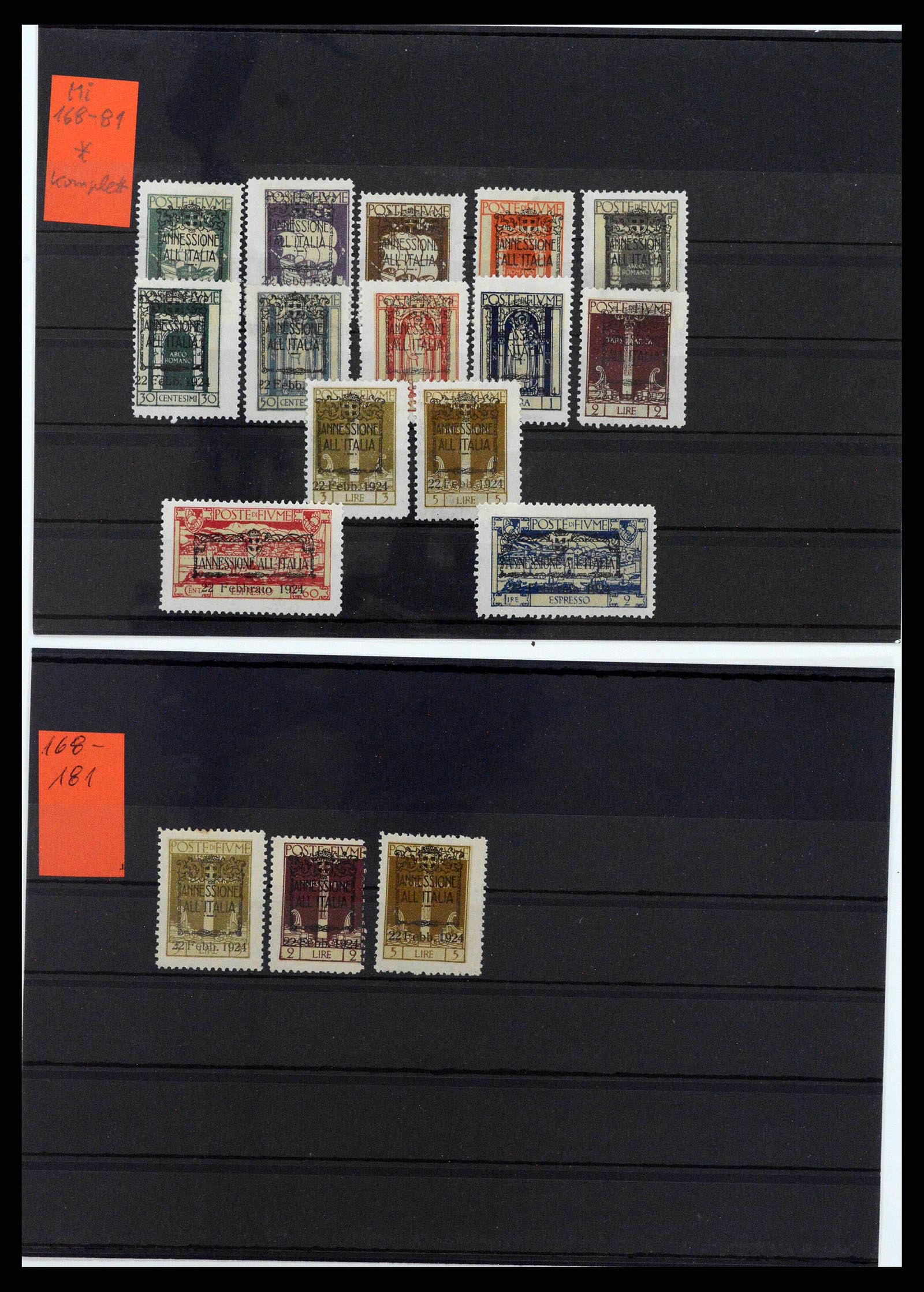 38507 0020 - Postzegelverzameling 38507 Fiume 1920-1924.