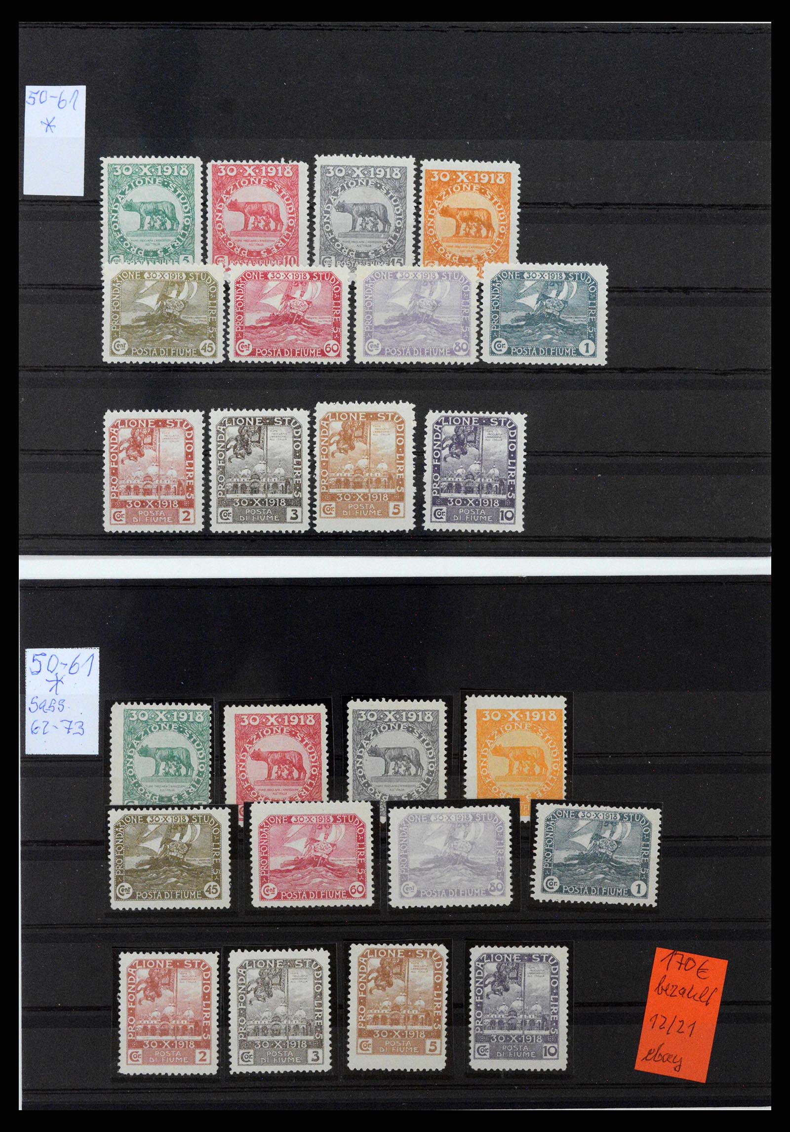 38507 0038 - Stamp collection 38507 Fiume 1920-1924.