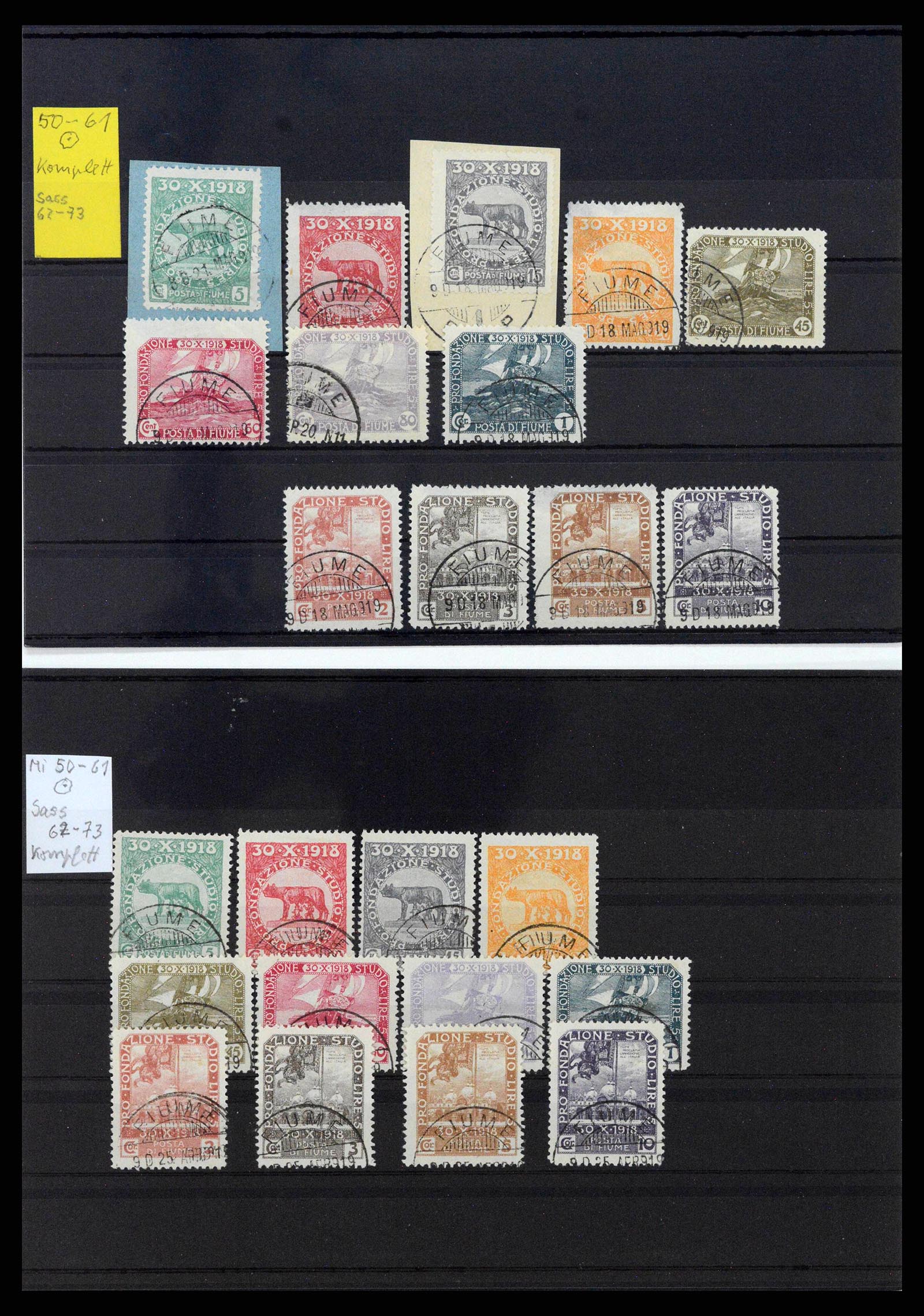 38507 0039 - Stamp collection 38507 Fiume 1920-1924.