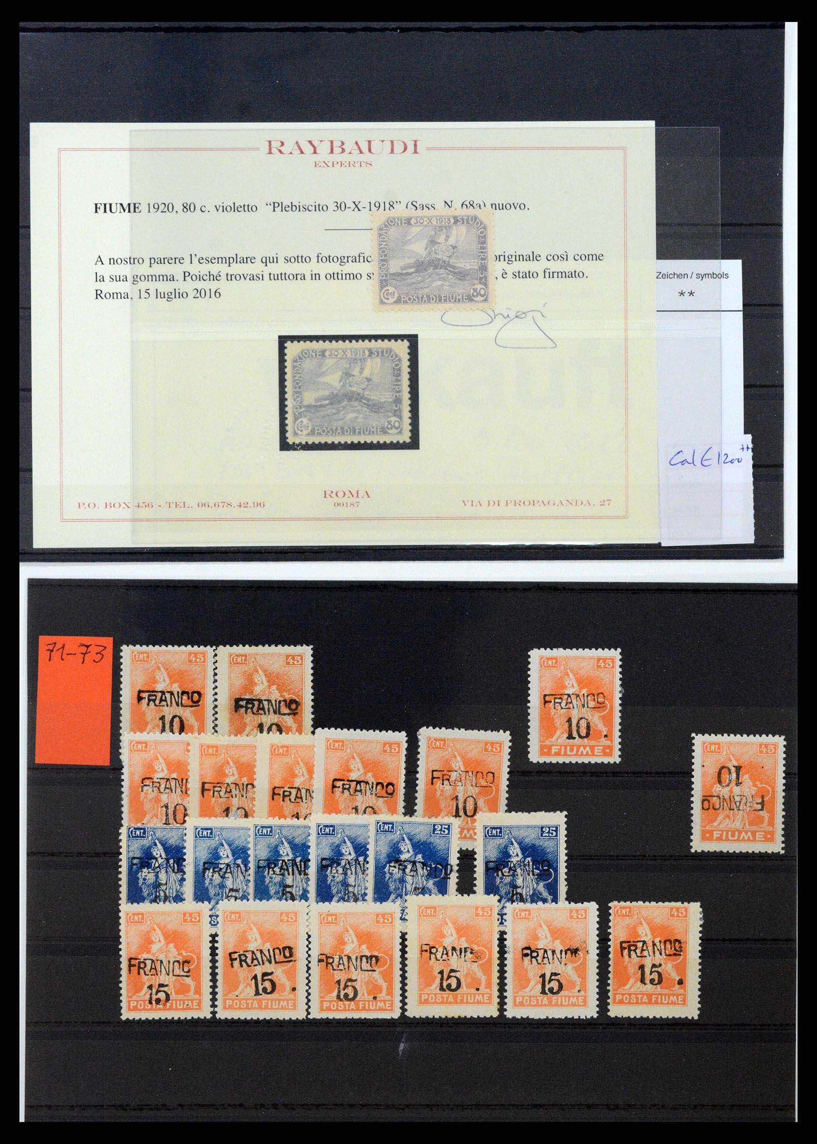38507 0041 - Stamp collection 38507 Fiume 1920-1924.