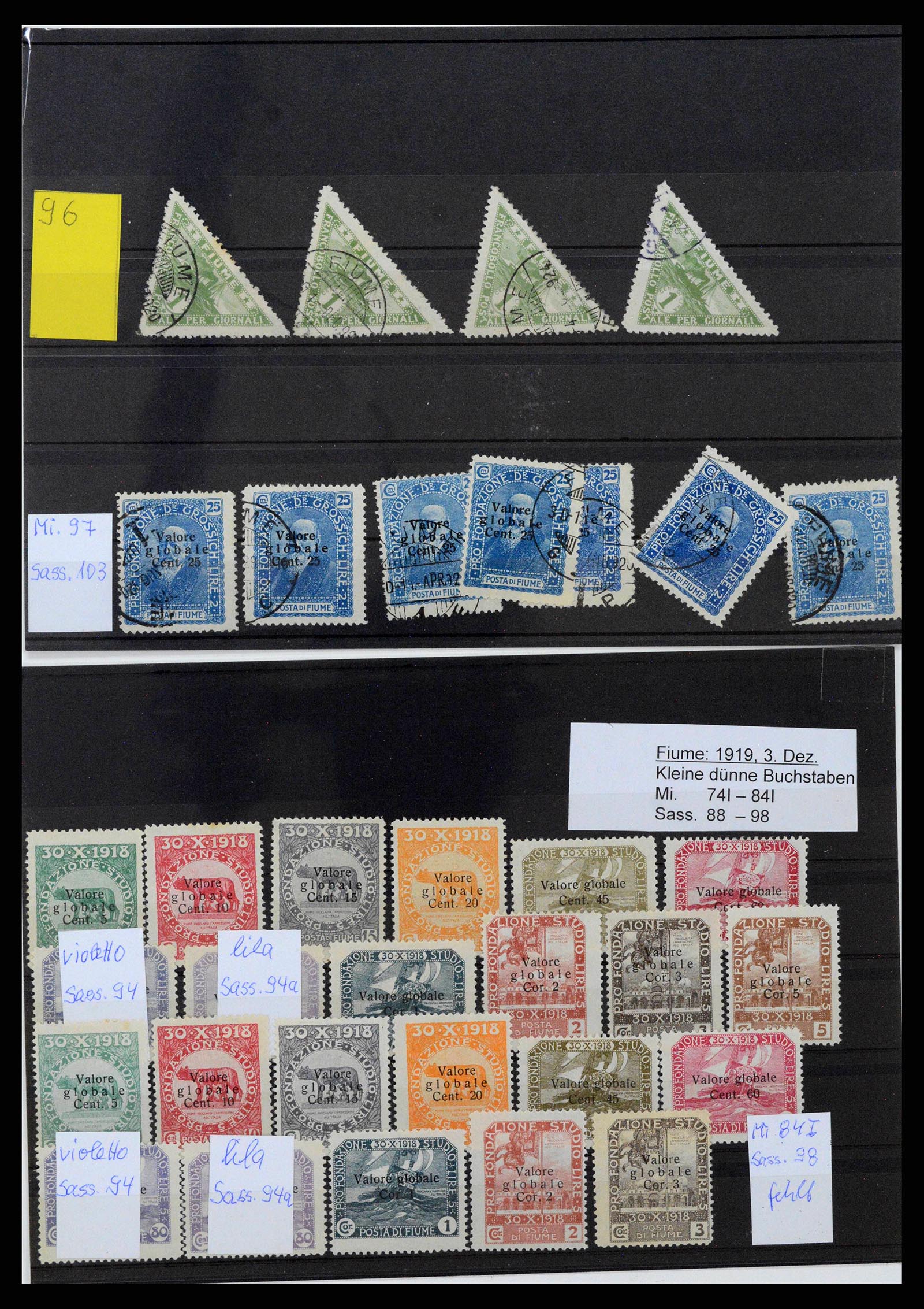 38507 0045 - Stamp collection 38507 Fiume 1920-1924.