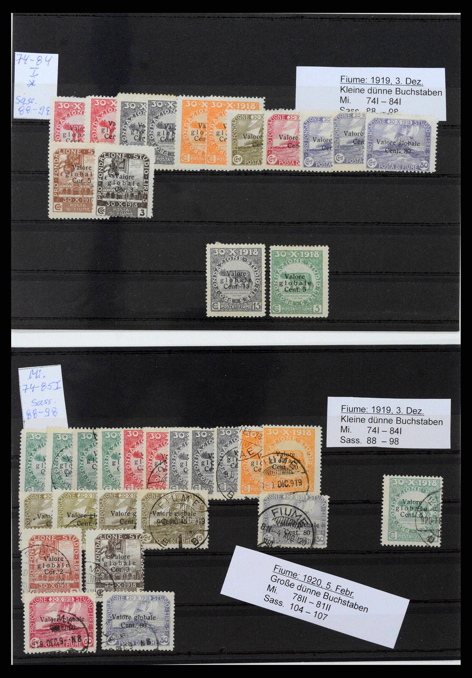 38507 0046 - Stamp collection 38507 Fiume 1920-1924.