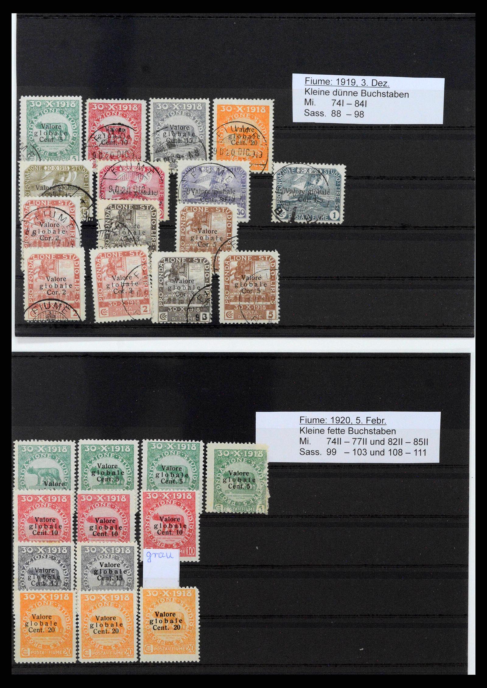 38507 0047 - Stamp collection 38507 Fiume 1920-1924.