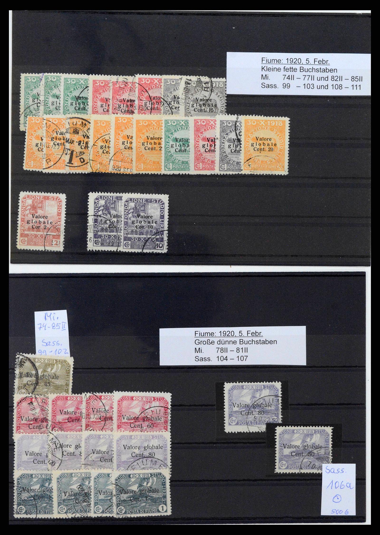 38507 0049 - Stamp collection 38507 Fiume 1920-1924.