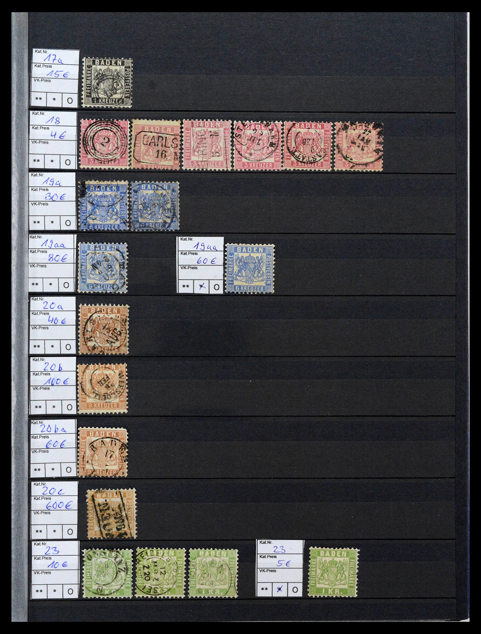 38510 0019 - Stamp collection 38510 Old German States 1849-1920.