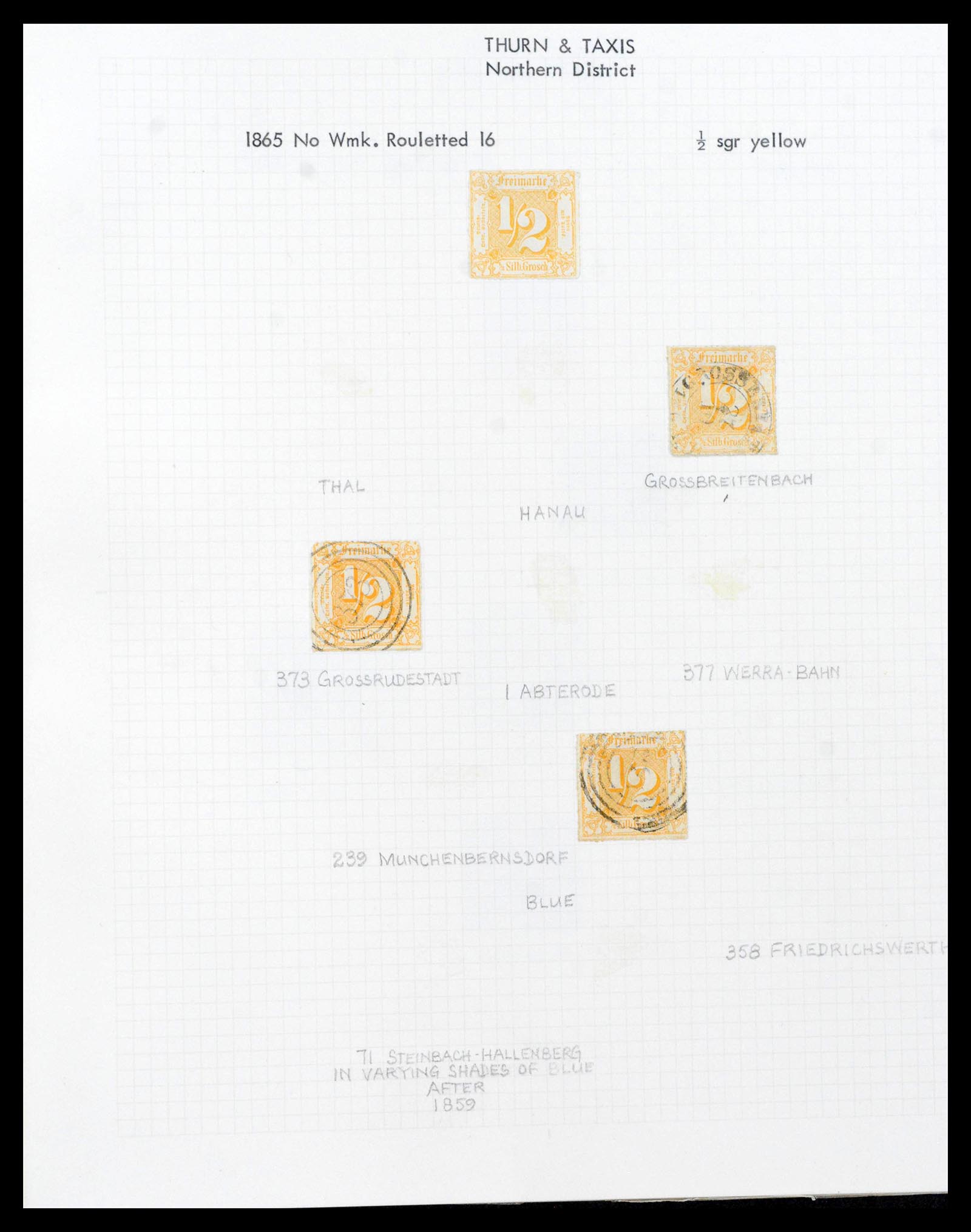 38510 0121 - Stamp collection 38510 Old German States 1849-1920.