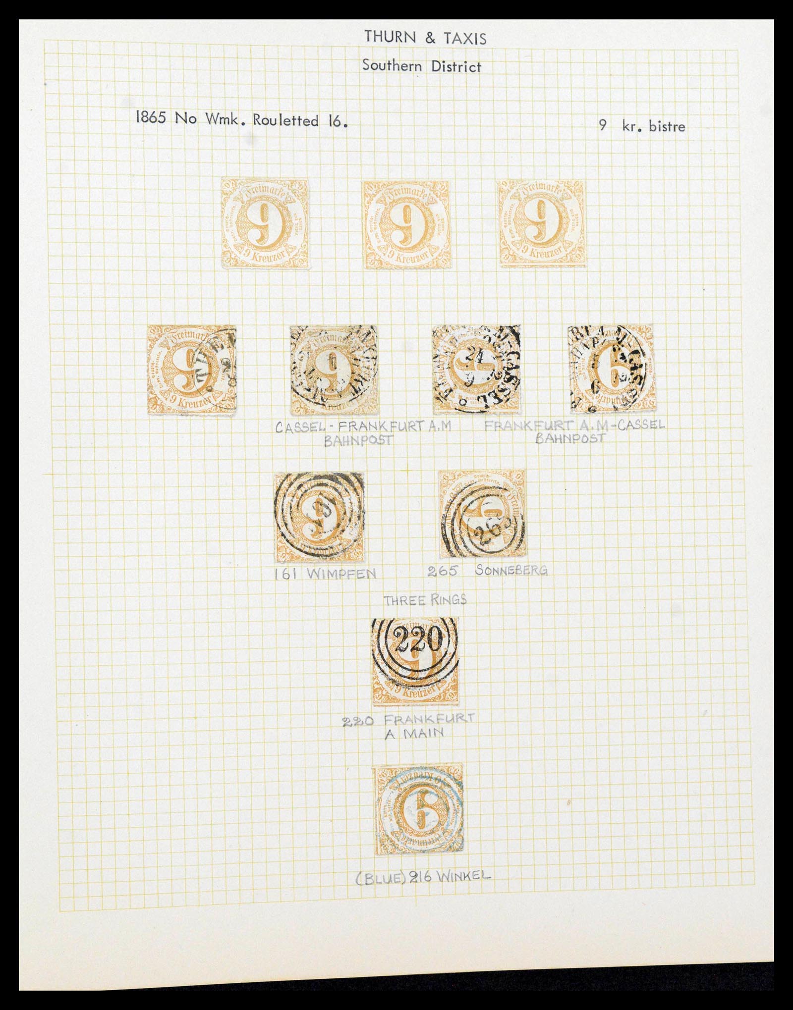 38510 0145 - Stamp collection 38510 Old German States 1849-1920.