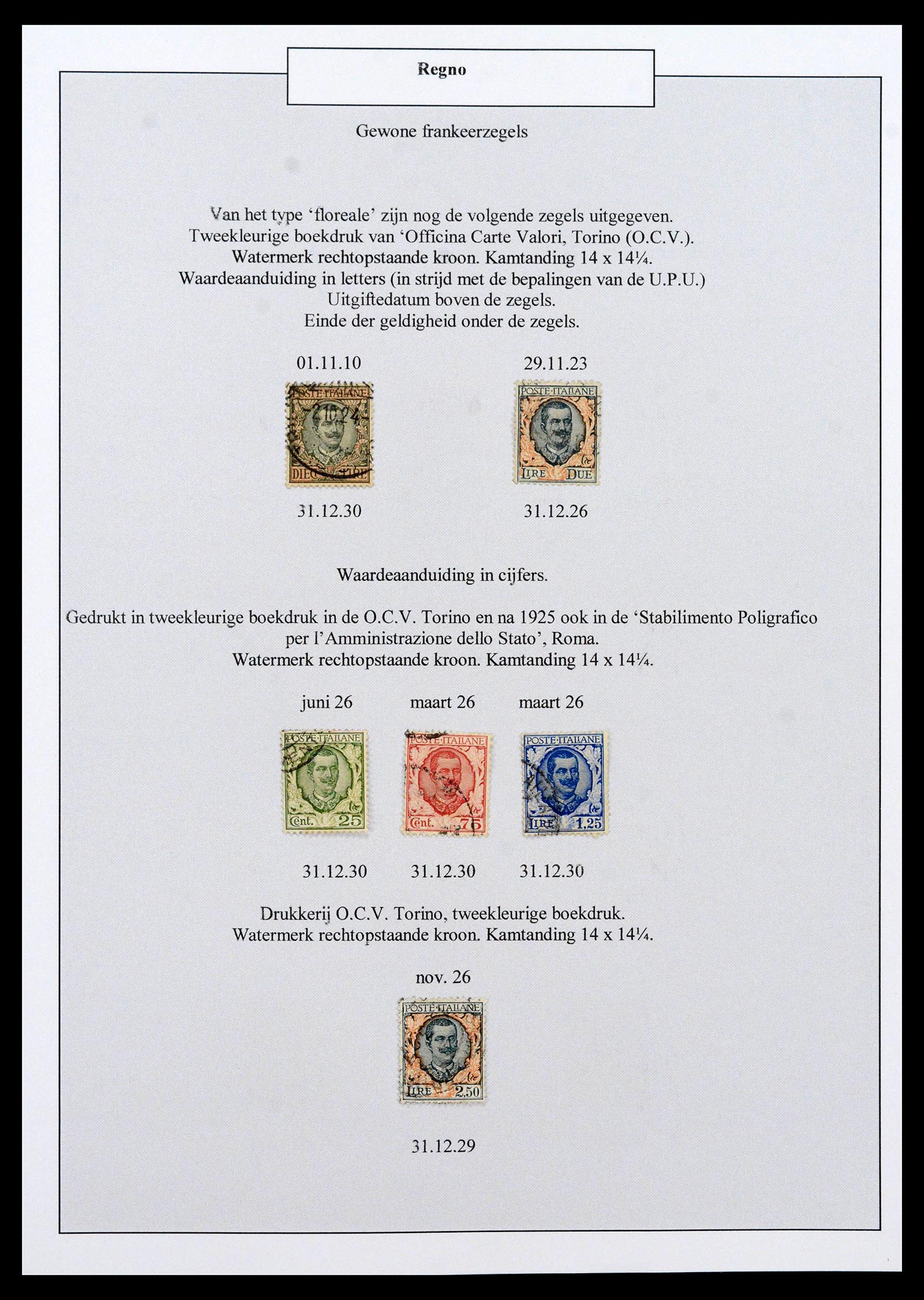 38511 0008 - Postzegelverzameling 38511 Italië 1900-1930.