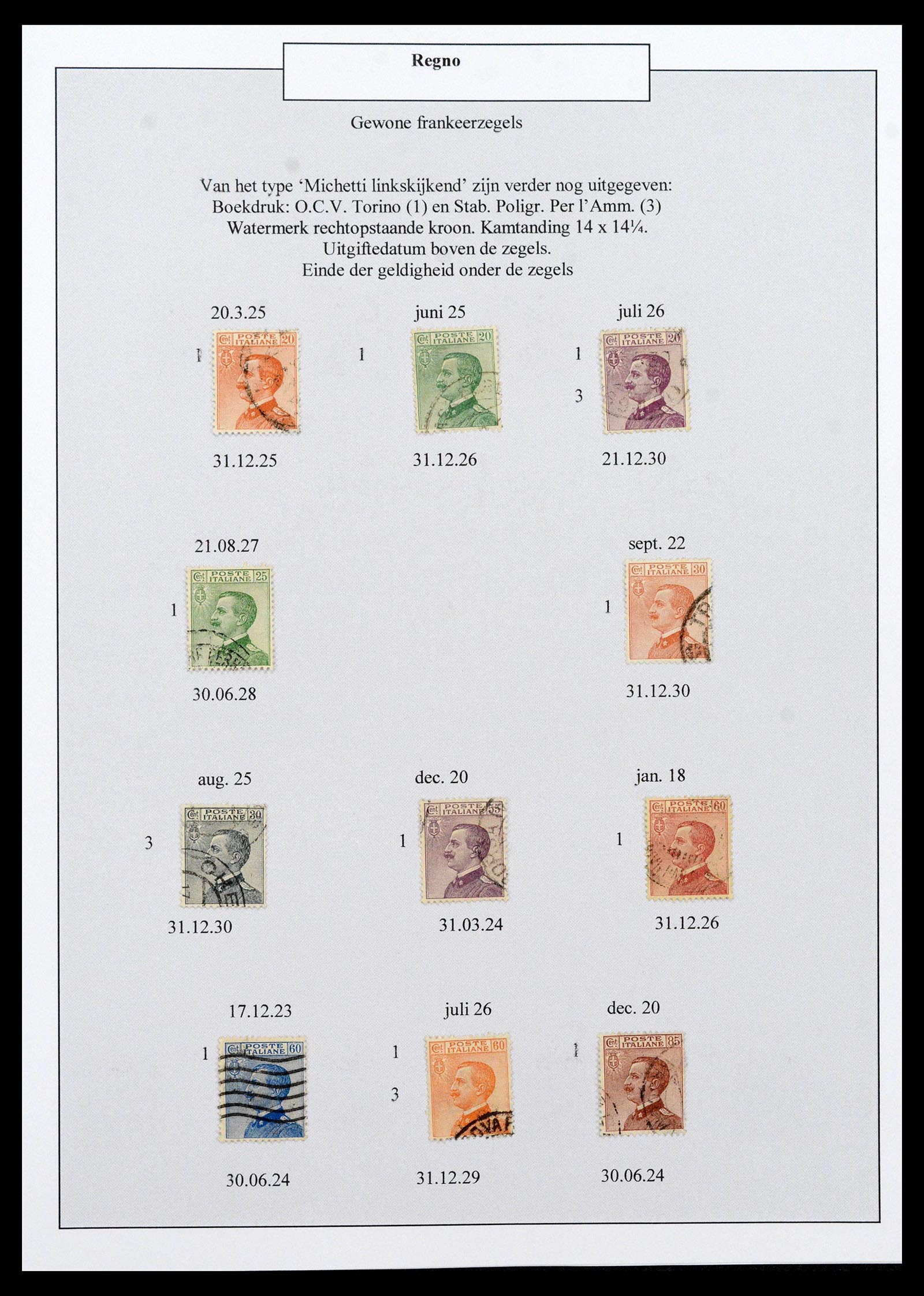 38511 0011 - Postzegelverzameling 38511 Italië 1900-1930.