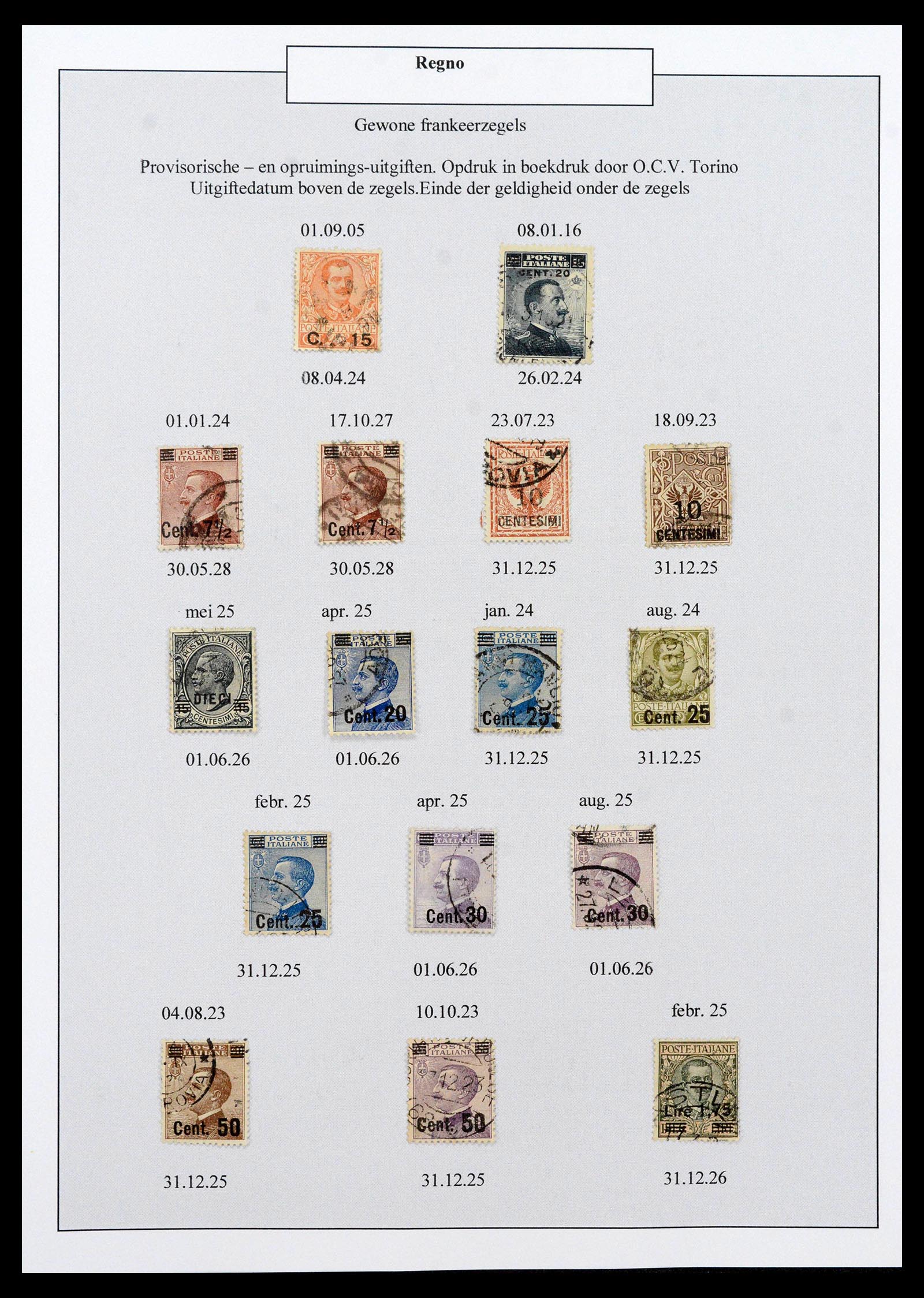 38511 0013 - Postzegelverzameling 38511 Italië 1900-1930.