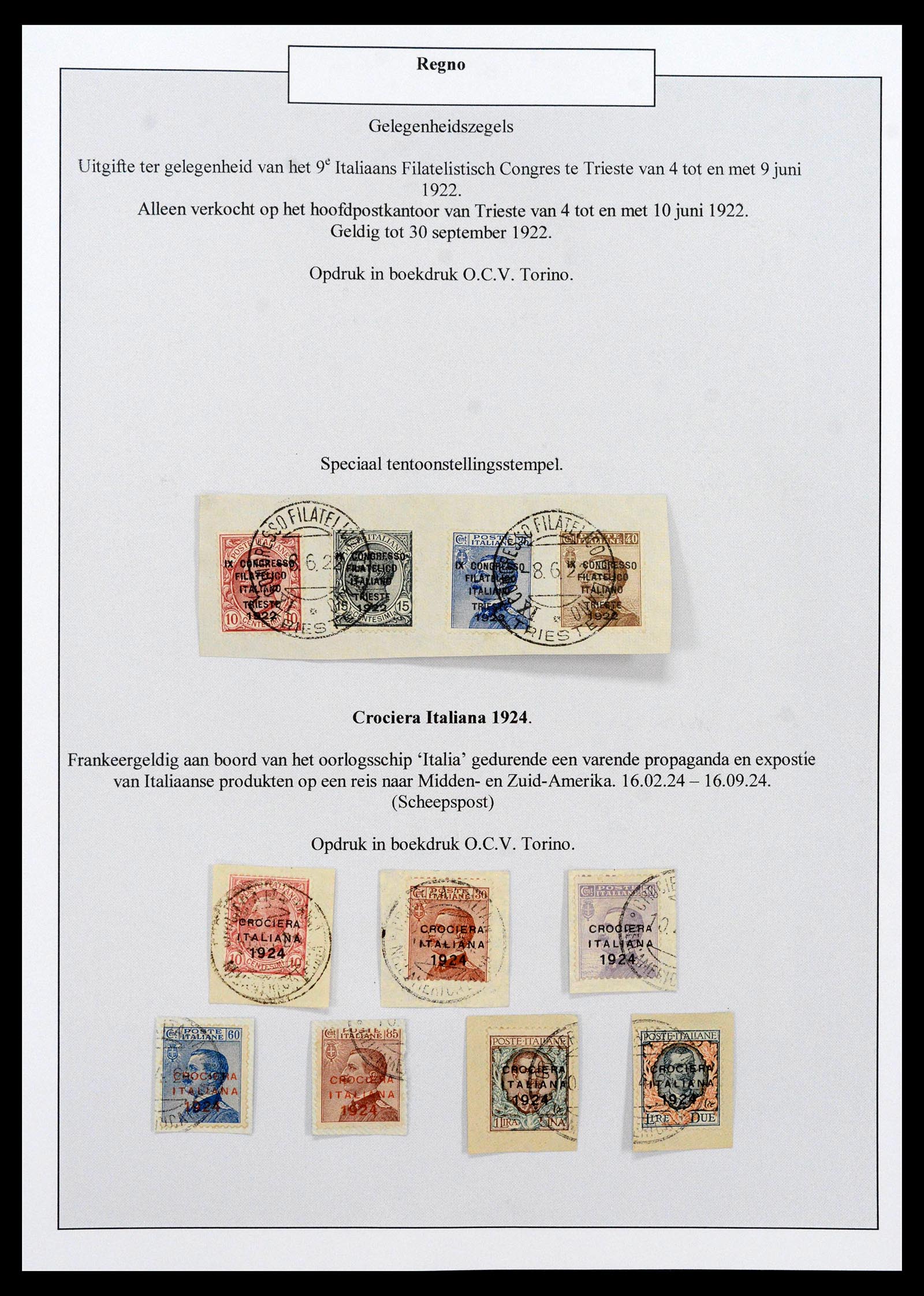 38511 0014 - Postzegelverzameling 38511 Italië 1900-1930.