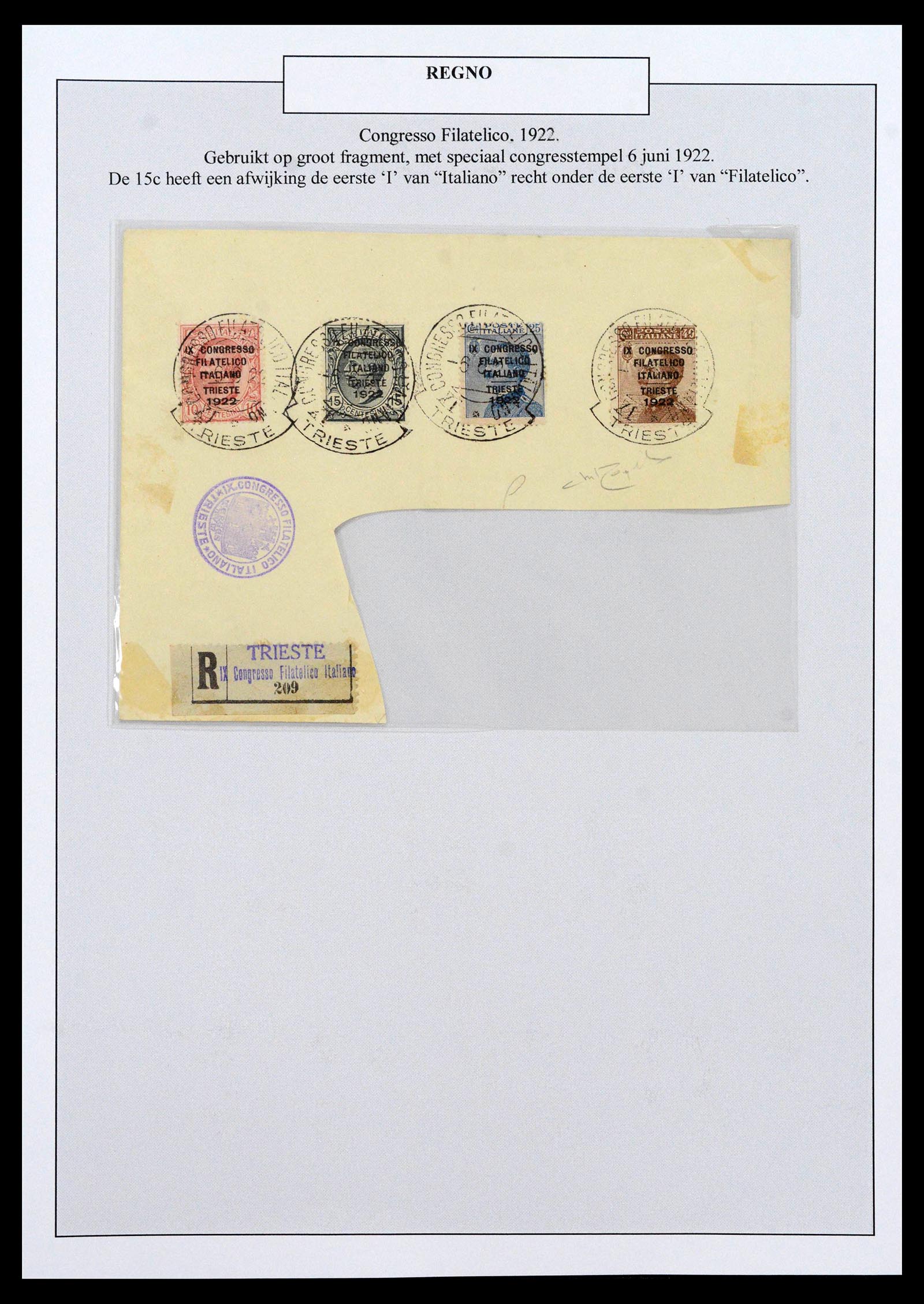 38511 0016 - Postzegelverzameling 38511 Italië 1900-1930.