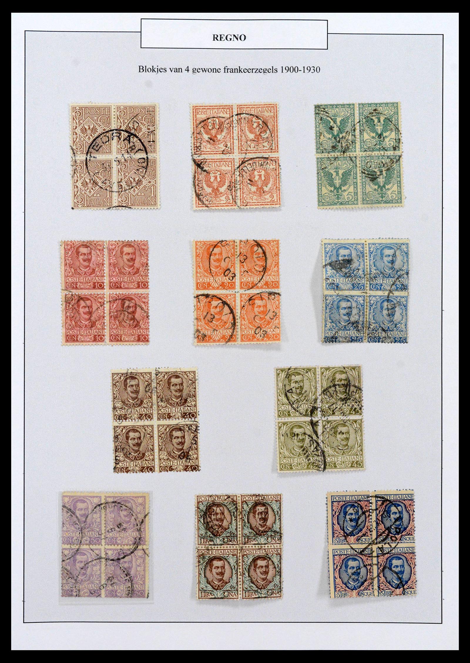 38511 0017 - Postzegelverzameling 38511 Italië 1900-1930.