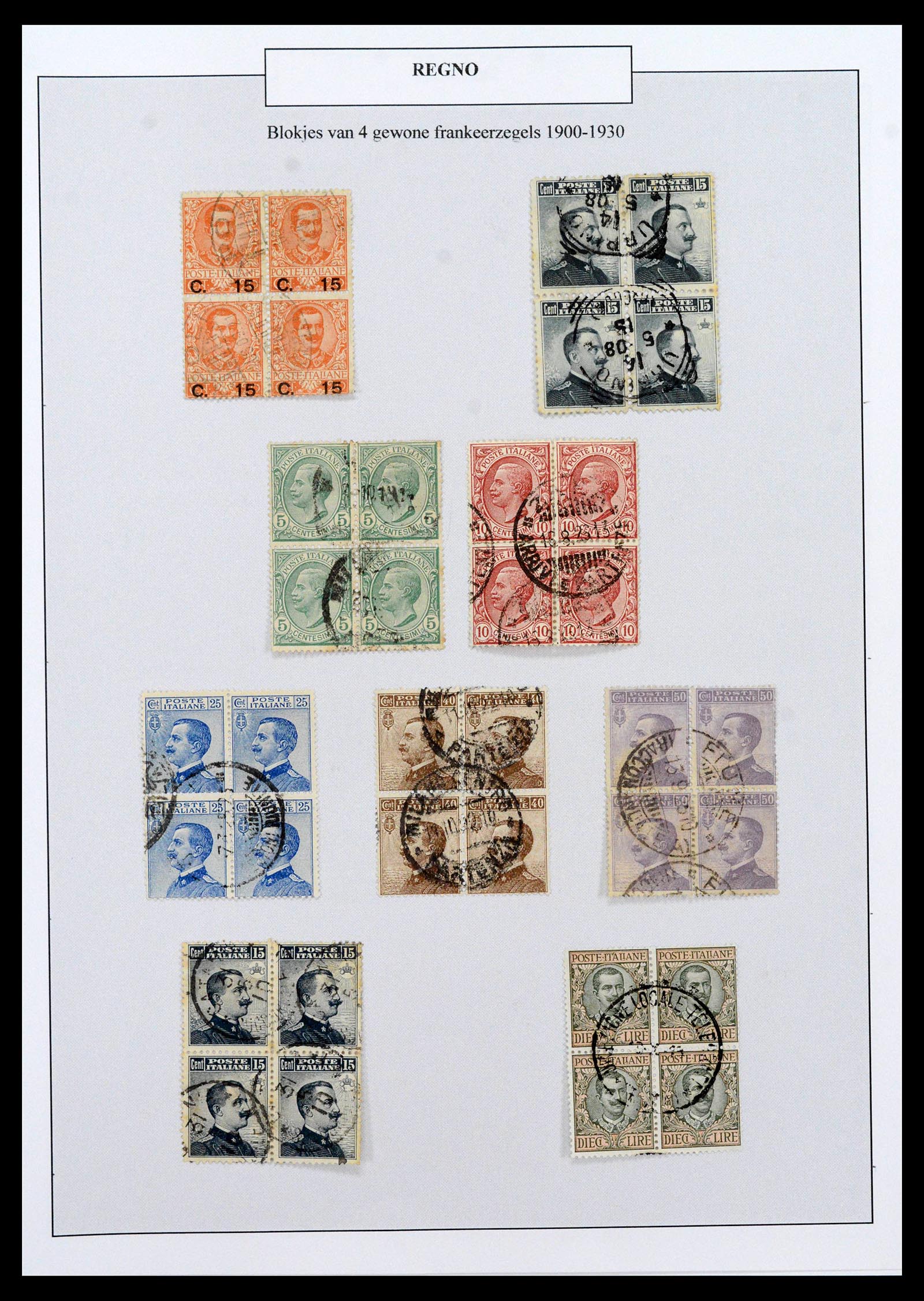 38511 0018 - Postzegelverzameling 38511 Italië 1900-1930.