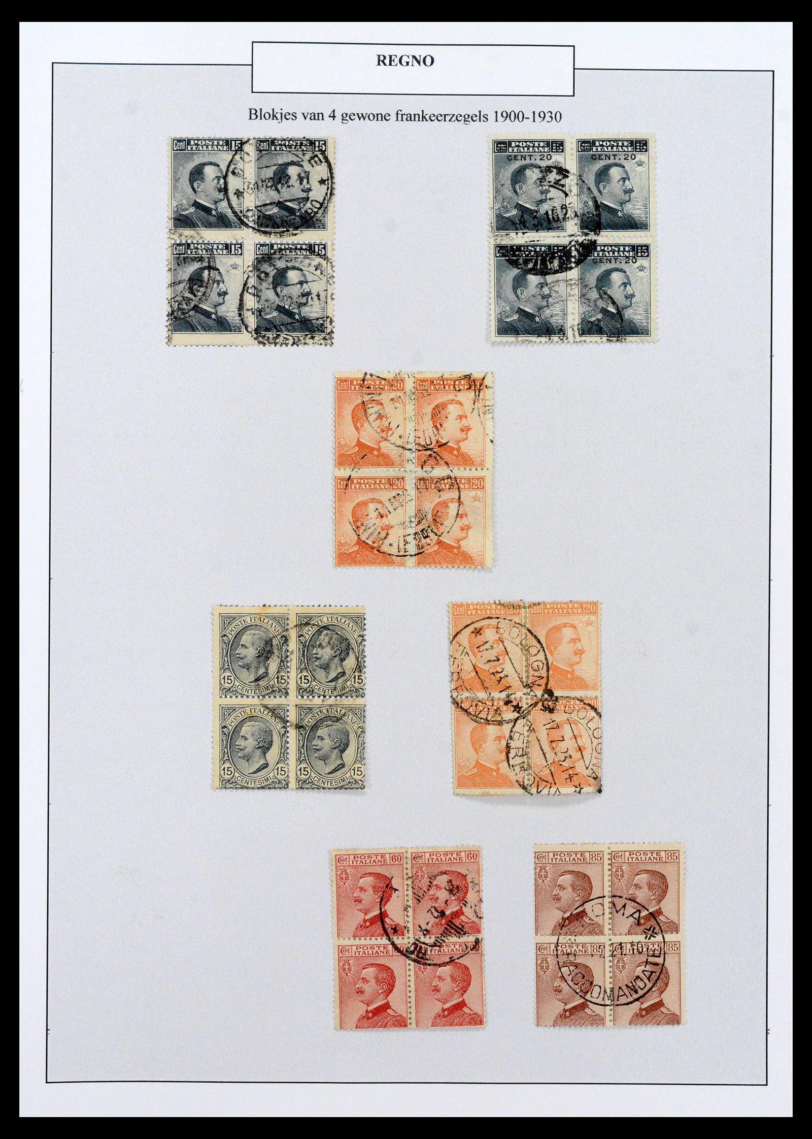 38511 0019 - Postzegelverzameling 38511 Italië 1900-1930.