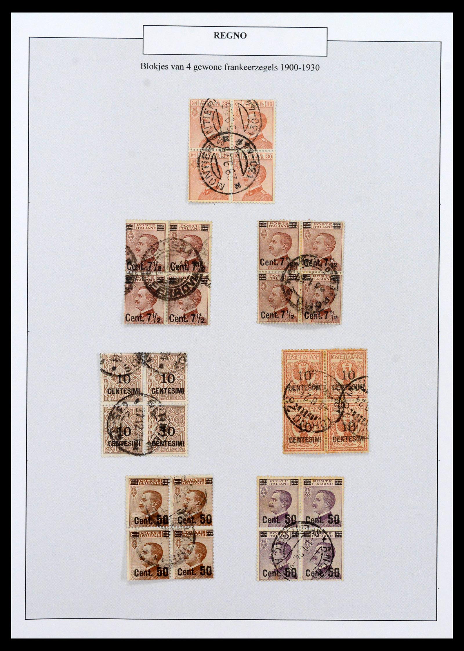 38511 0020 - Postzegelverzameling 38511 Italië 1900-1930.
