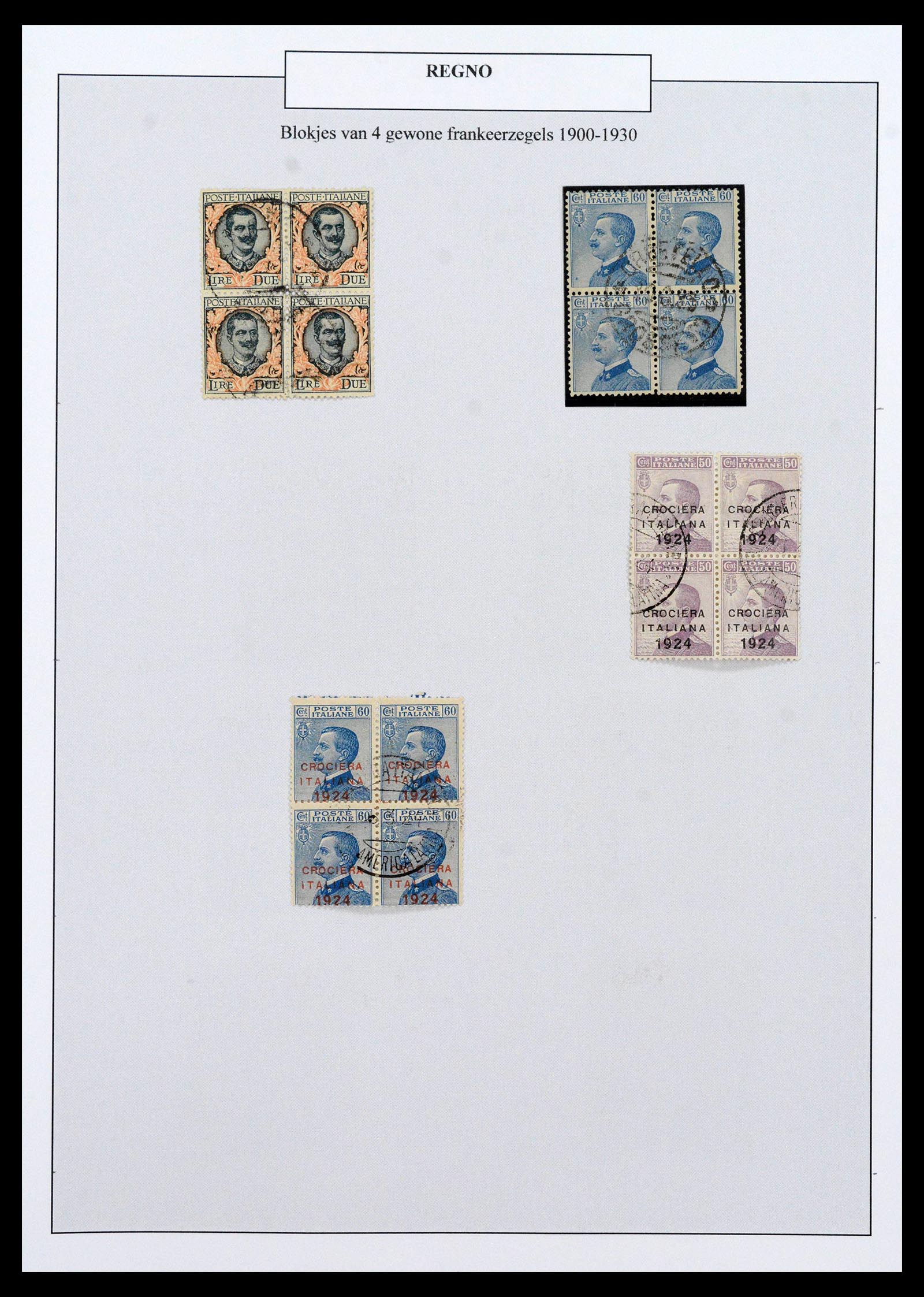 38511 0021 - Postzegelverzameling 38511 Italië 1900-1930.