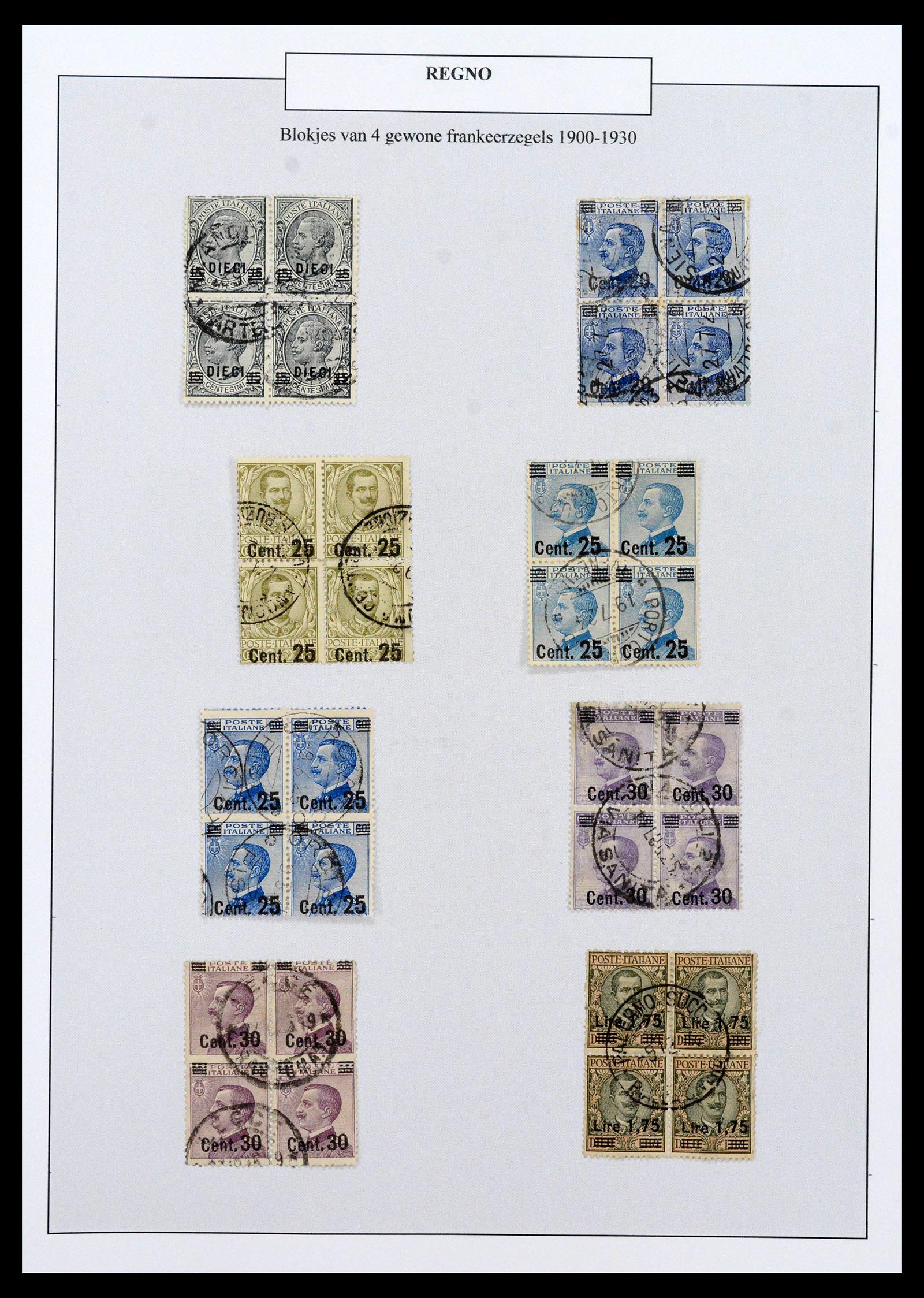 38511 0022 - Postzegelverzameling 38511 Italië 1900-1930.