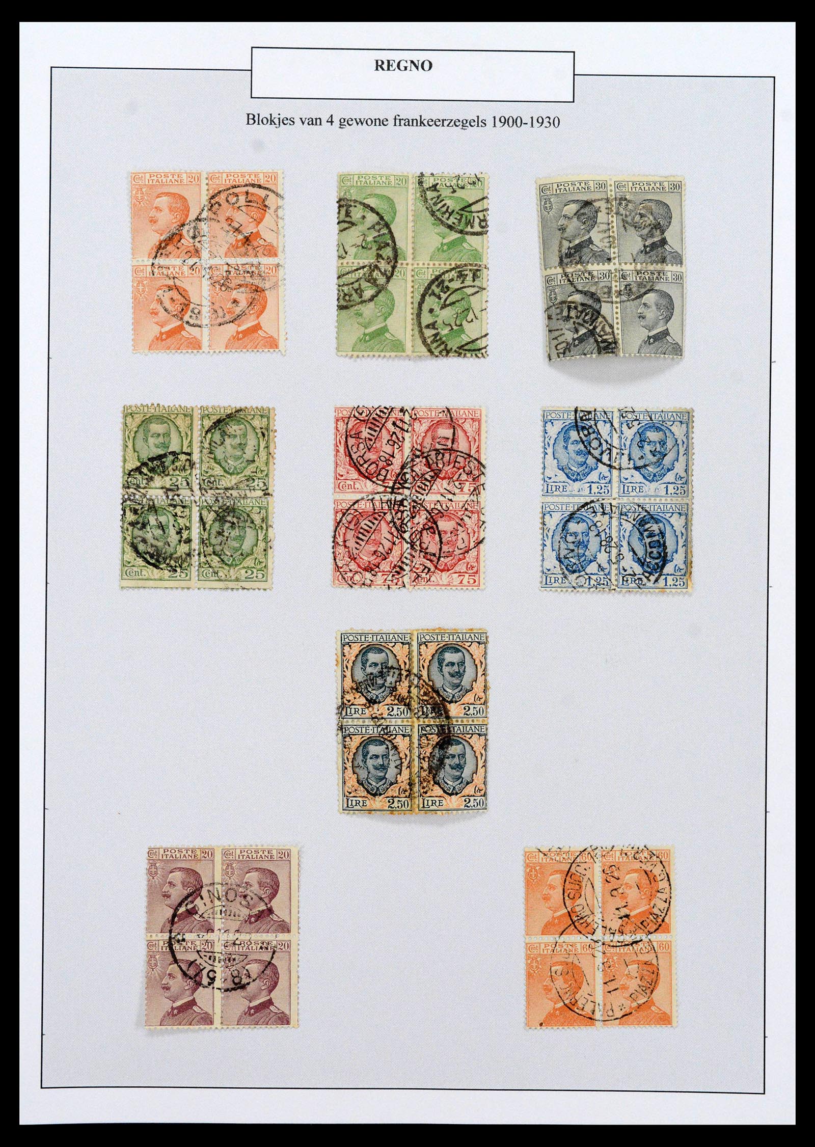 38511 0023 - Postzegelverzameling 38511 Italië 1900-1930.