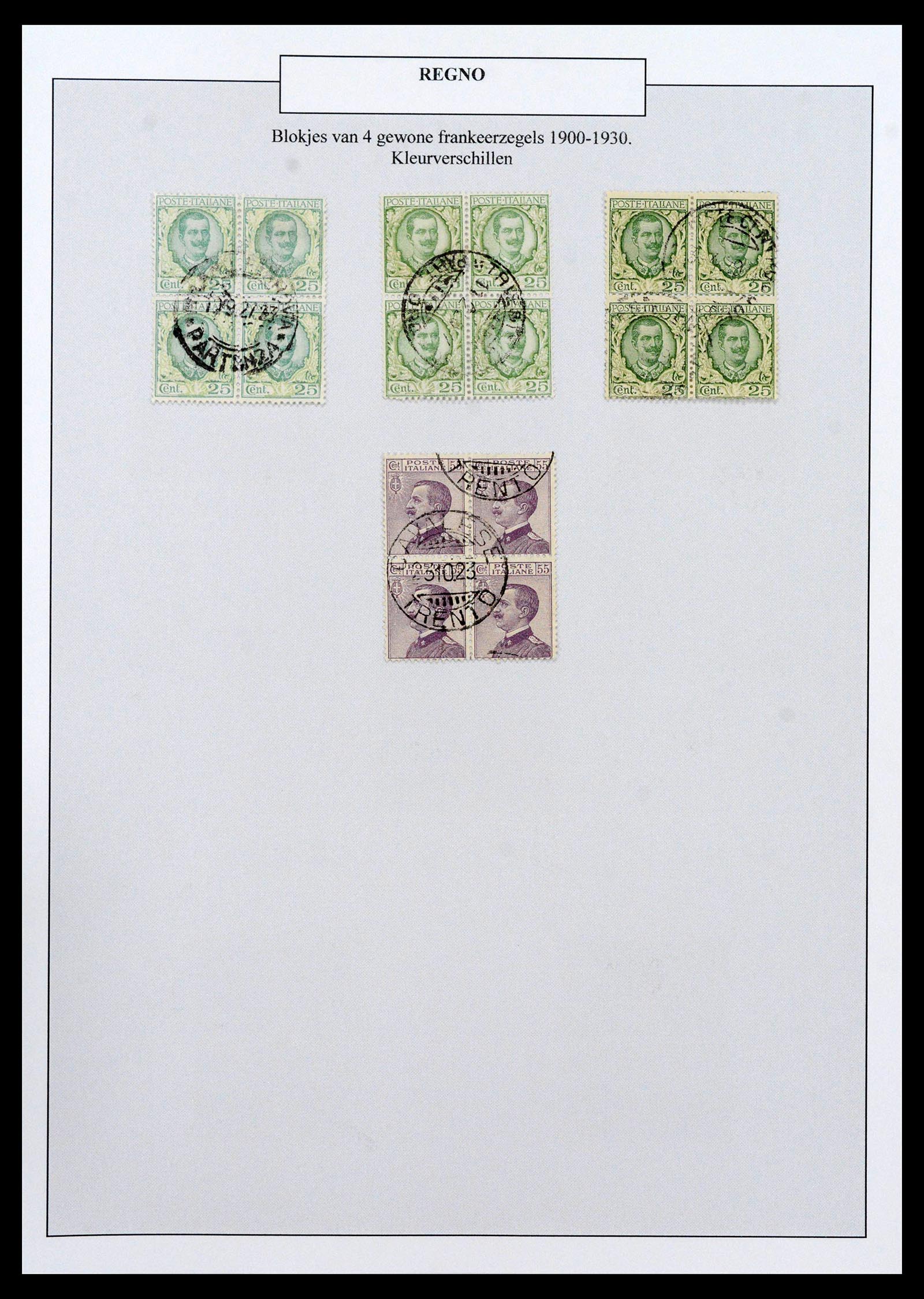 38511 0024 - Postzegelverzameling 38511 Italië 1900-1930.