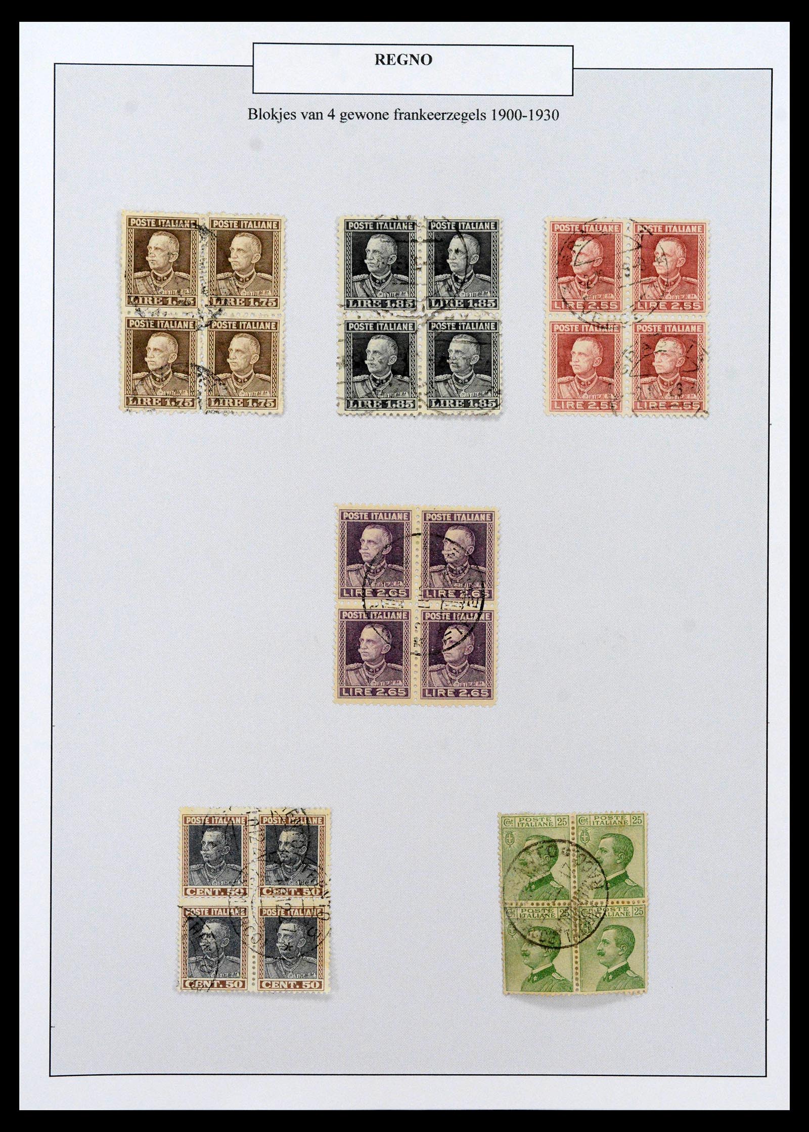 38511 0025 - Postzegelverzameling 38511 Italië 1900-1930.
