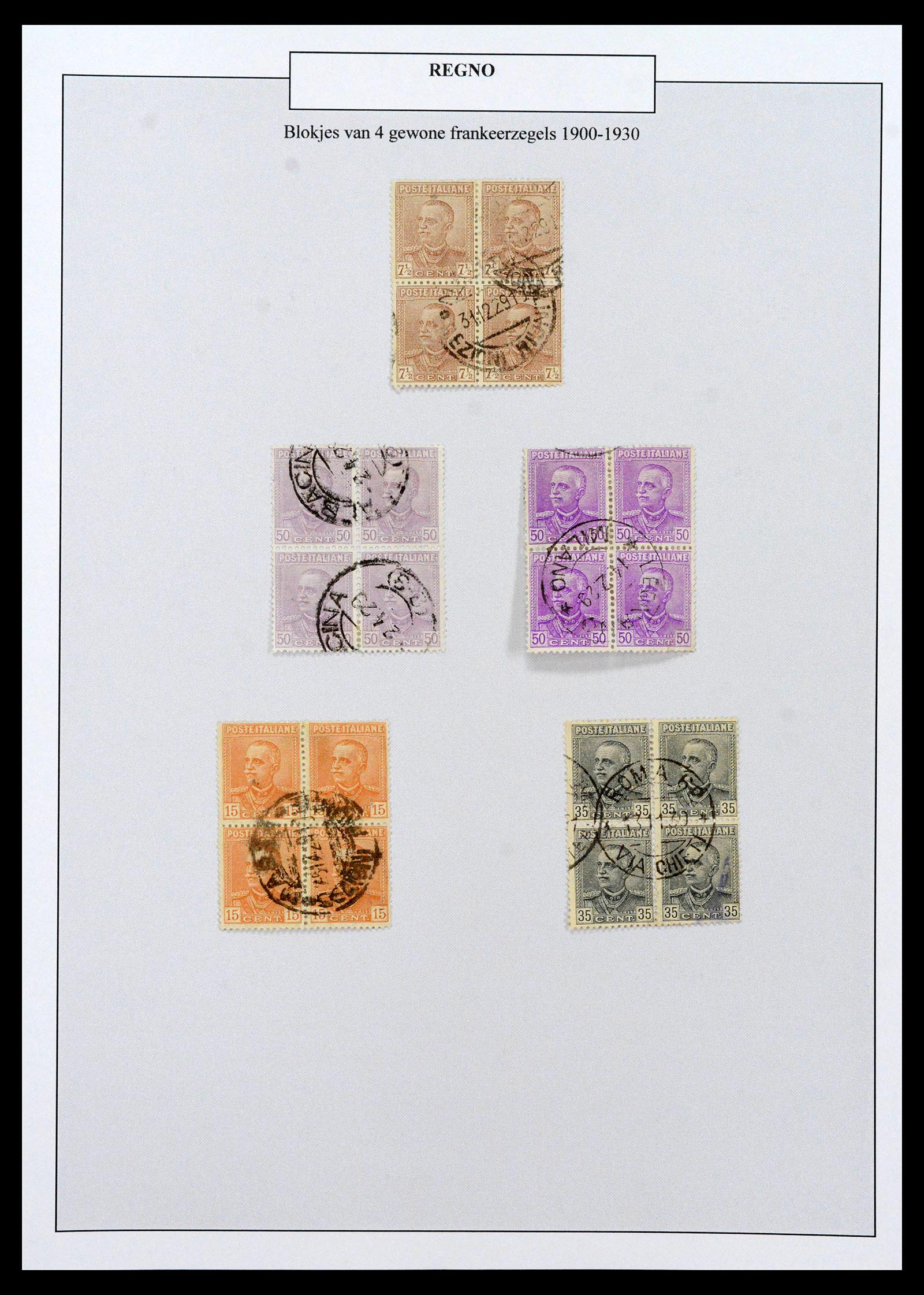 38511 0026 - Postzegelverzameling 38511 Italië 1900-1930.
