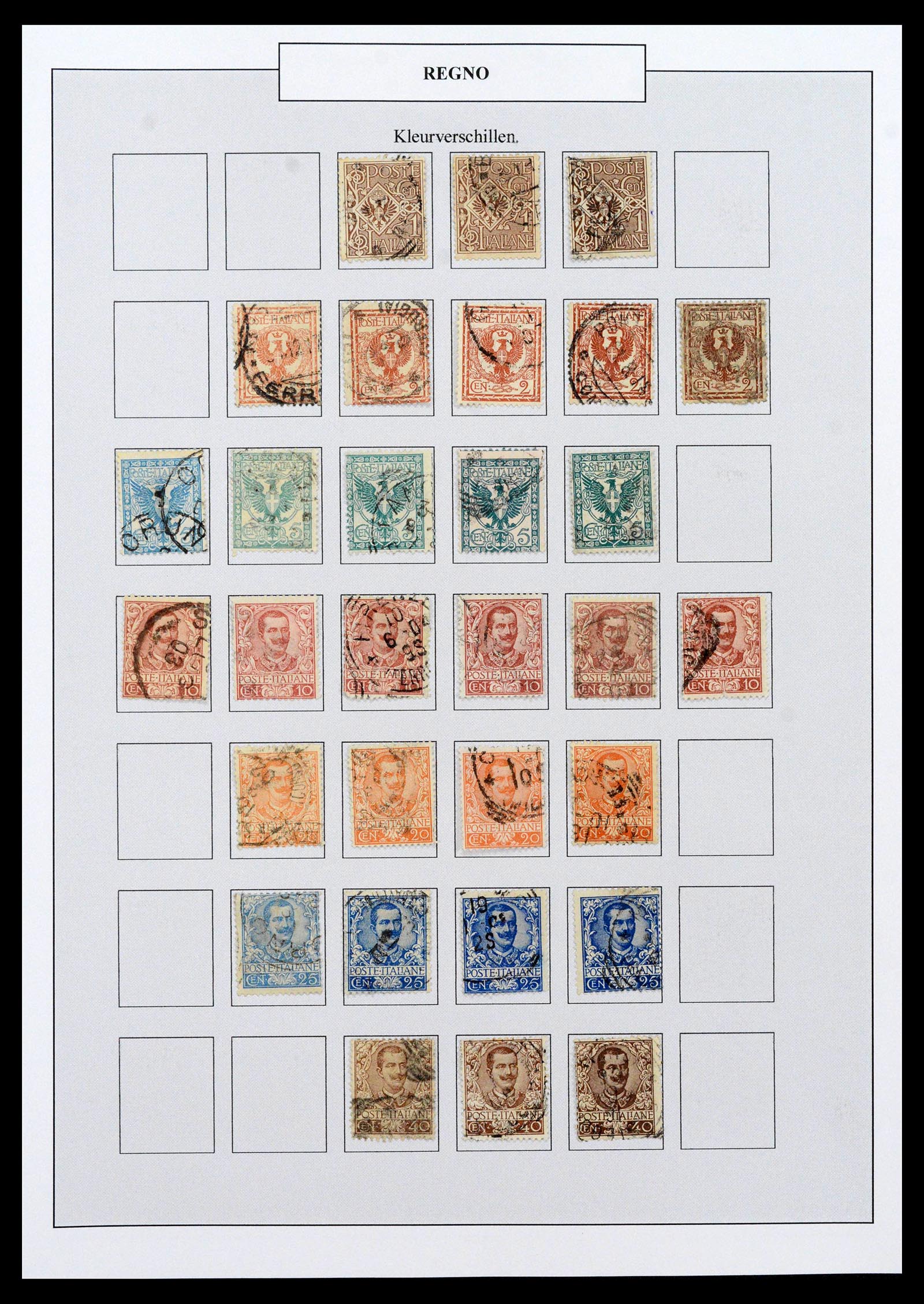 38511 0027 - Postzegelverzameling 38511 Italië 1900-1930.