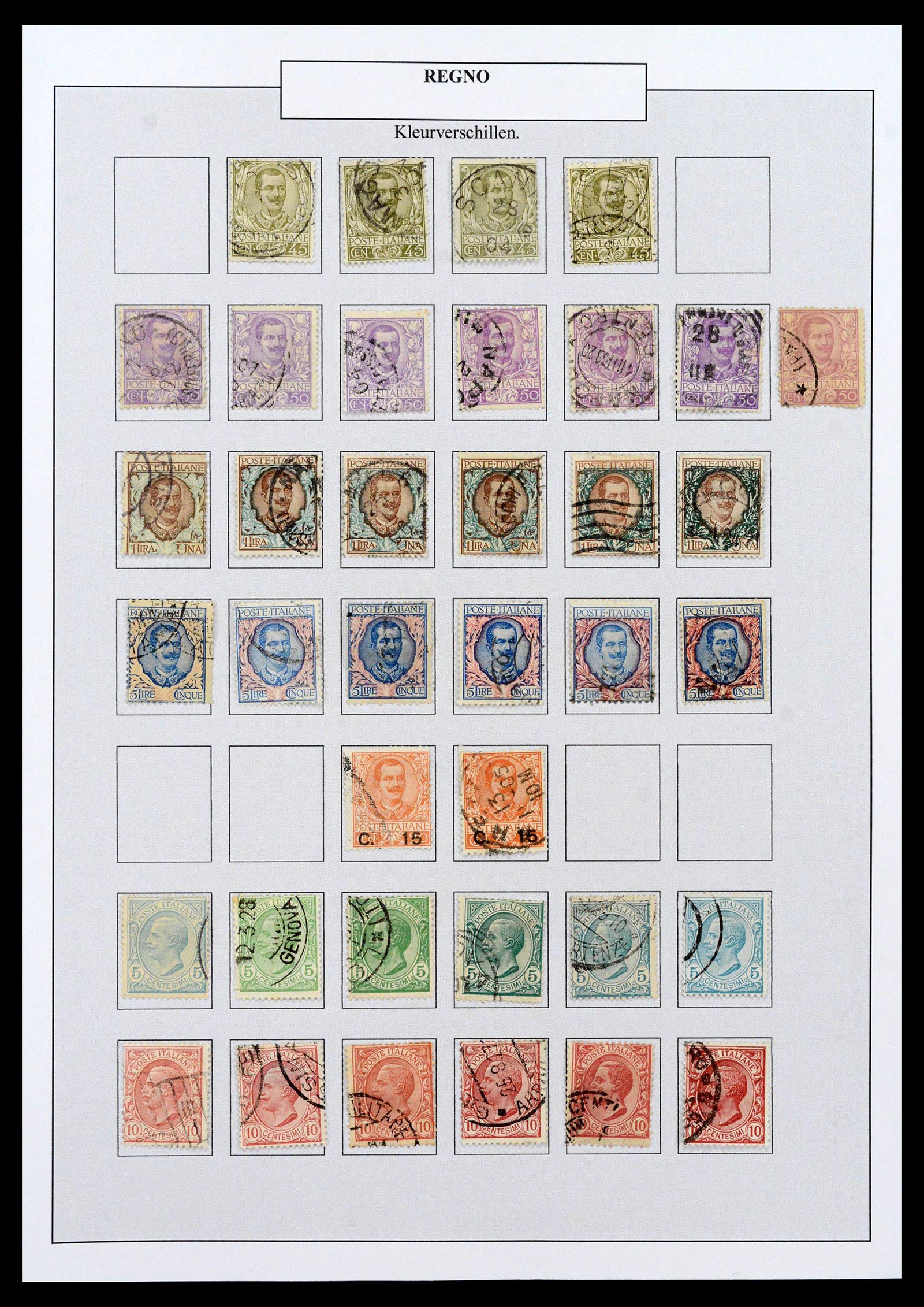 38511 0028 - Postzegelverzameling 38511 Italië 1900-1930.