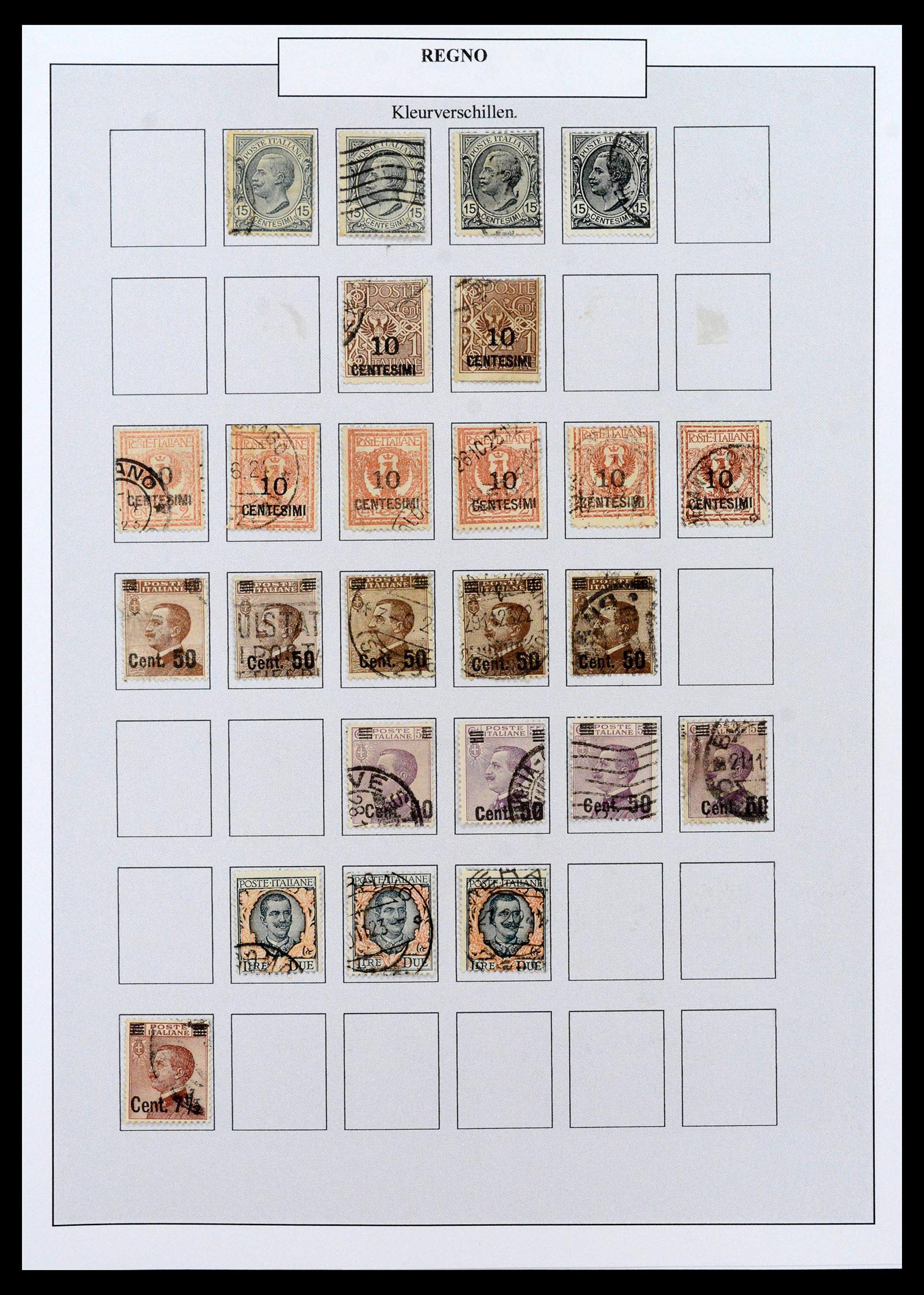 38511 0032 - Postzegelverzameling 38511 Italië 1900-1930.