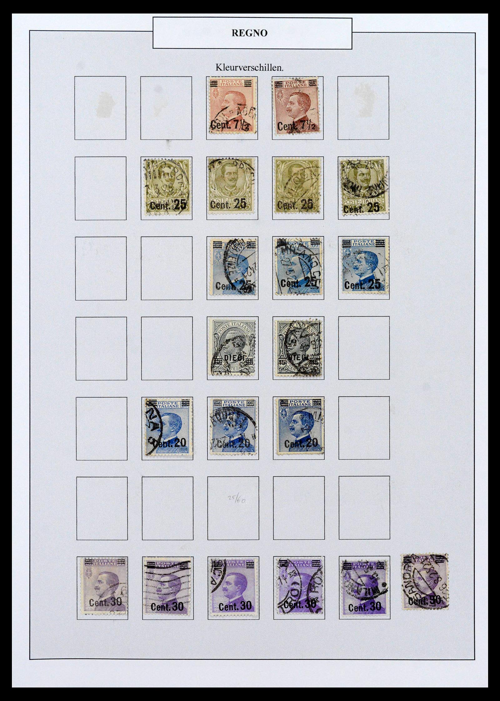 38511 0033 - Postzegelverzameling 38511 Italië 1900-1930.