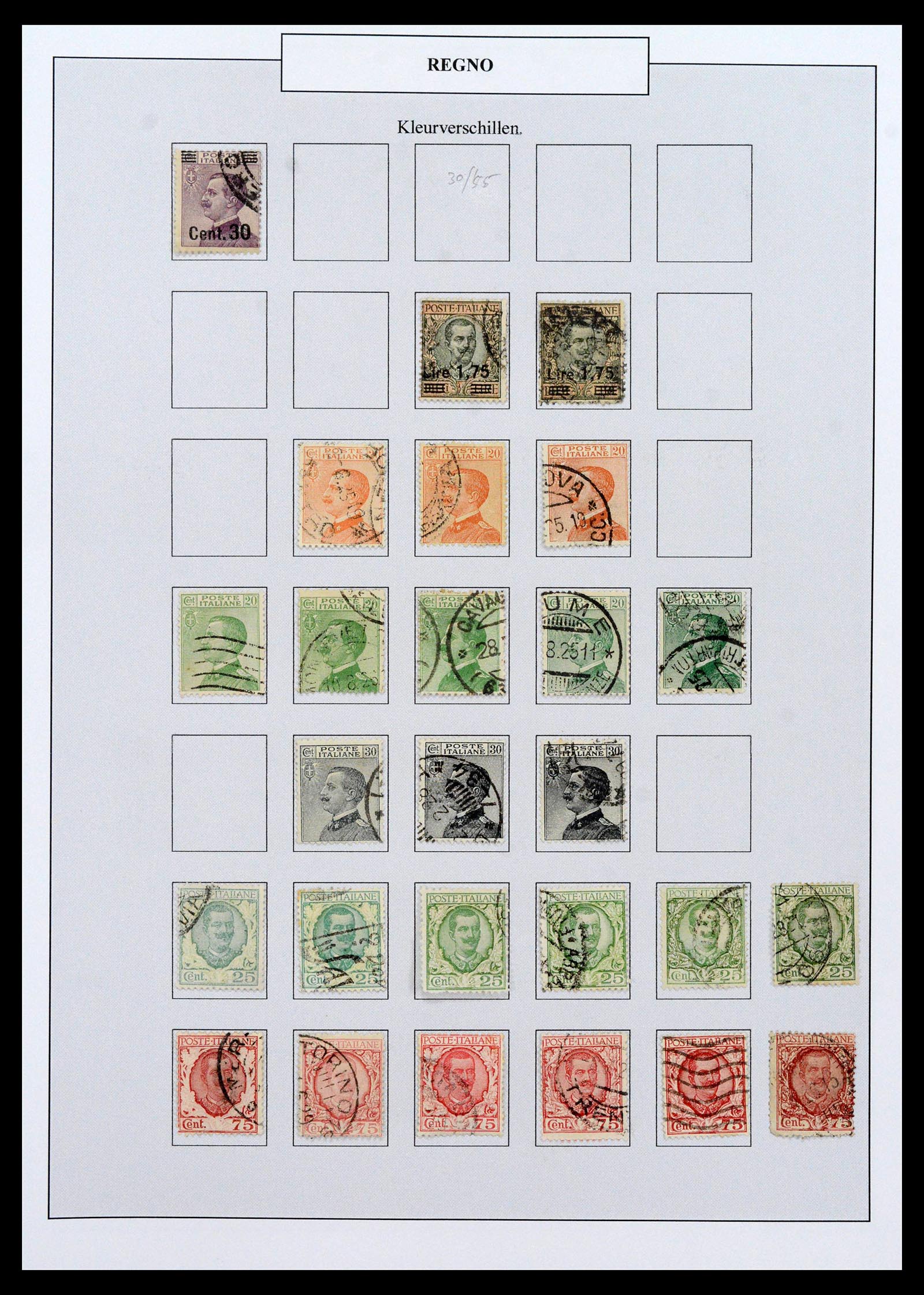 38511 0035 - Postzegelverzameling 38511 Italië 1900-1930.