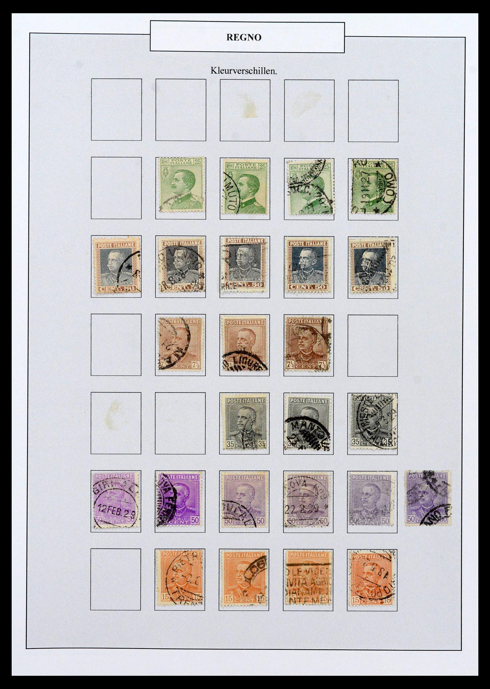 38511 0037 - Postzegelverzameling 38511 Italië 1900-1930.