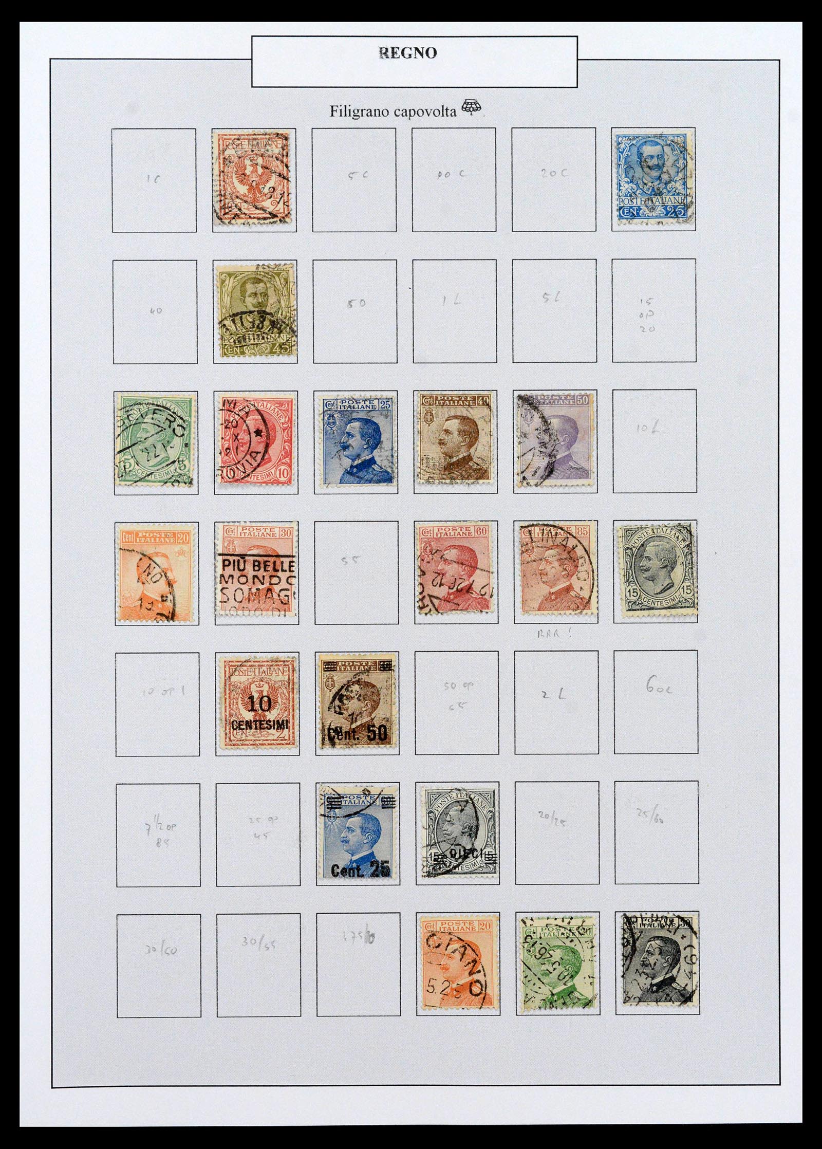 38511 0039 - Postzegelverzameling 38511 Italië 1900-1930.