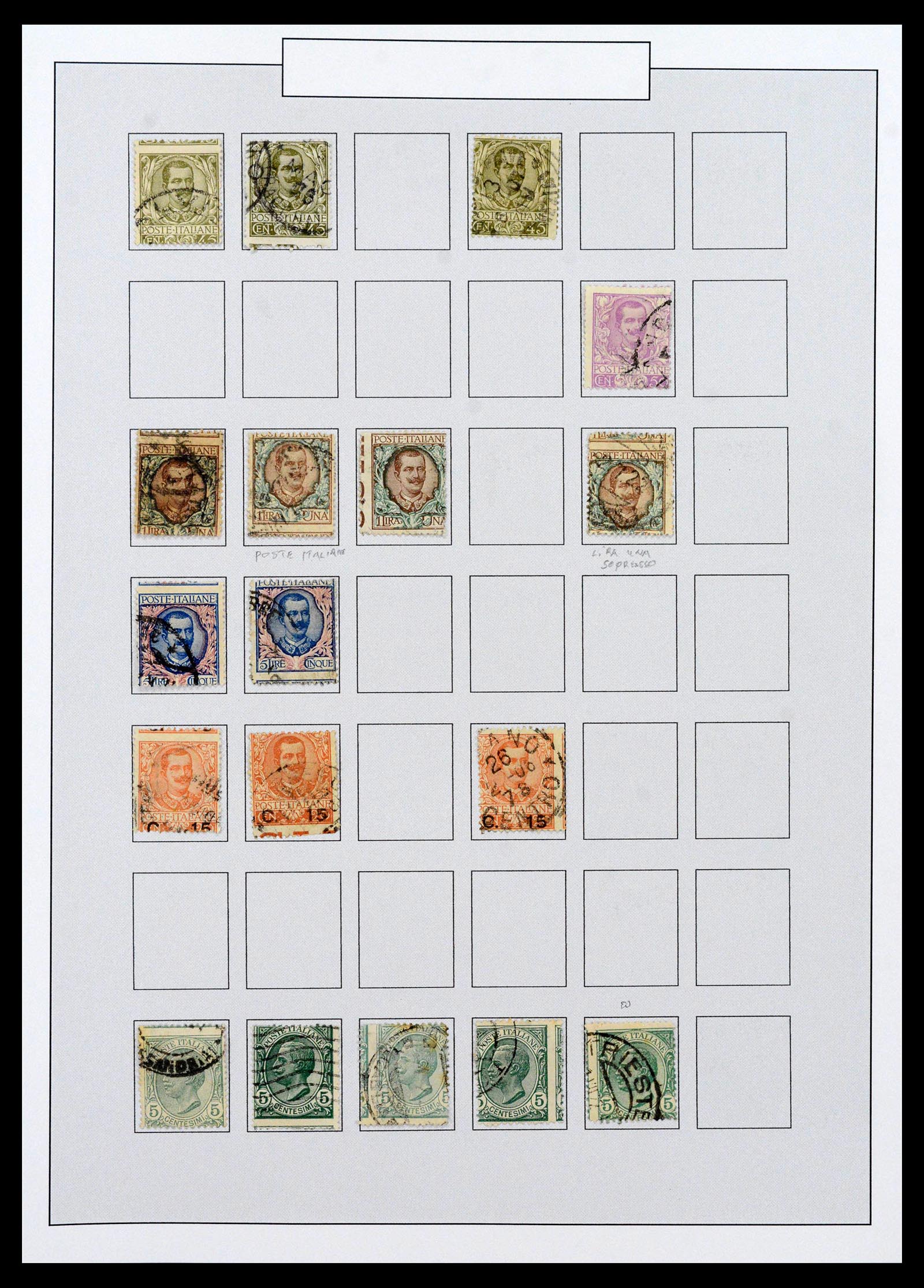 38511 0042 - Postzegelverzameling 38511 Italië 1900-1930.