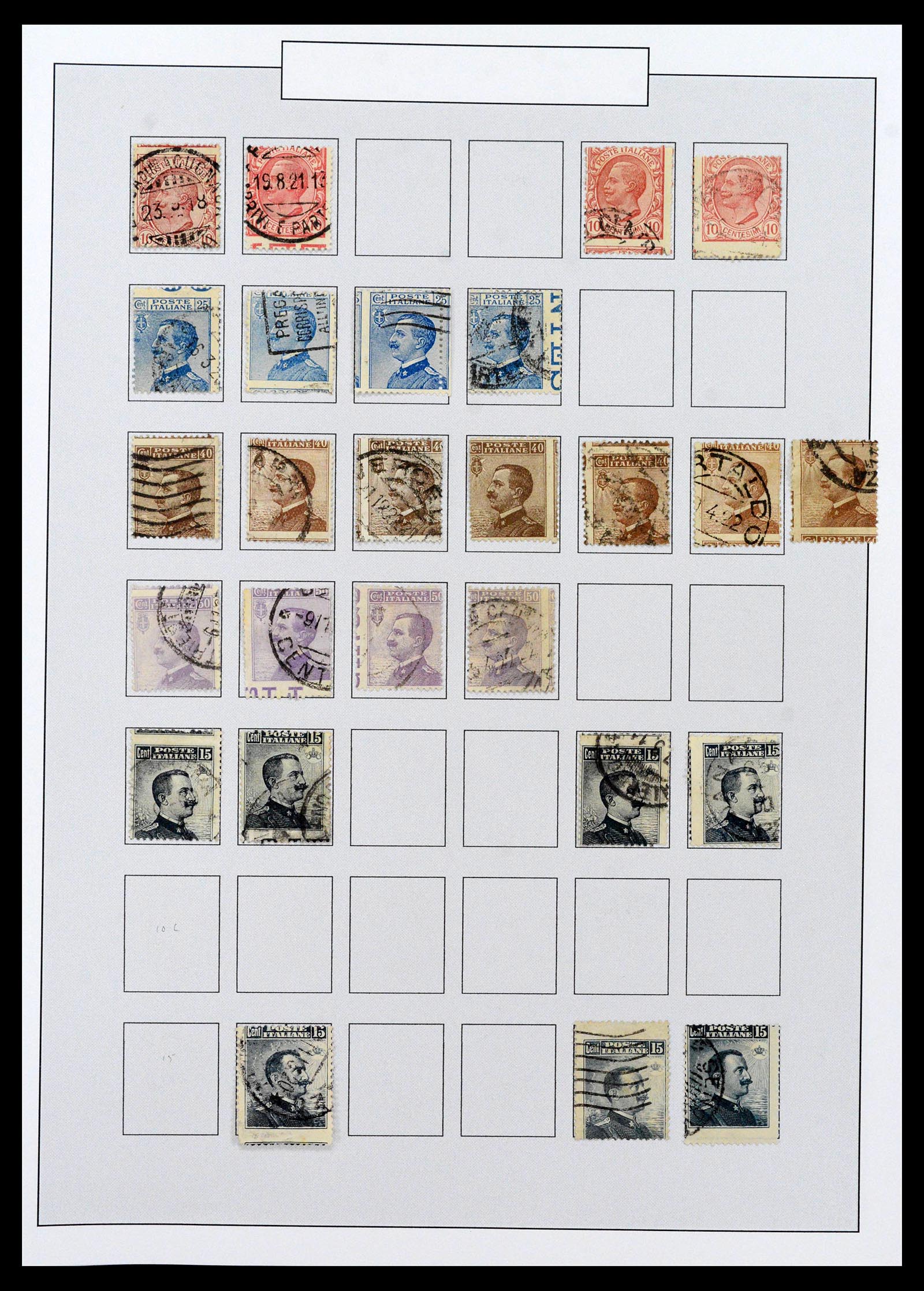 38511 0043 - Postzegelverzameling 38511 Italië 1900-1930.
