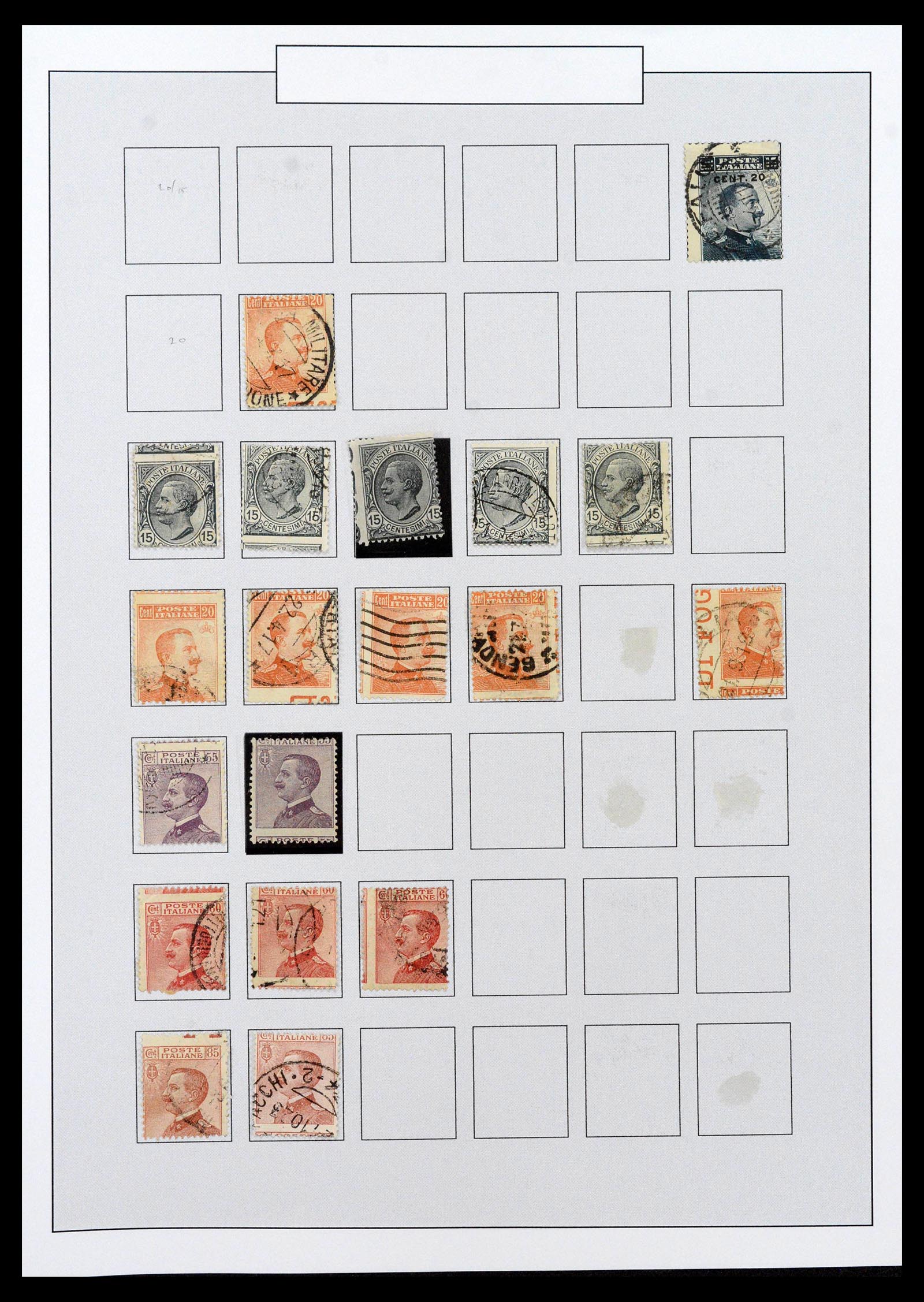 38511 0044 - Postzegelverzameling 38511 Italië 1900-1930.