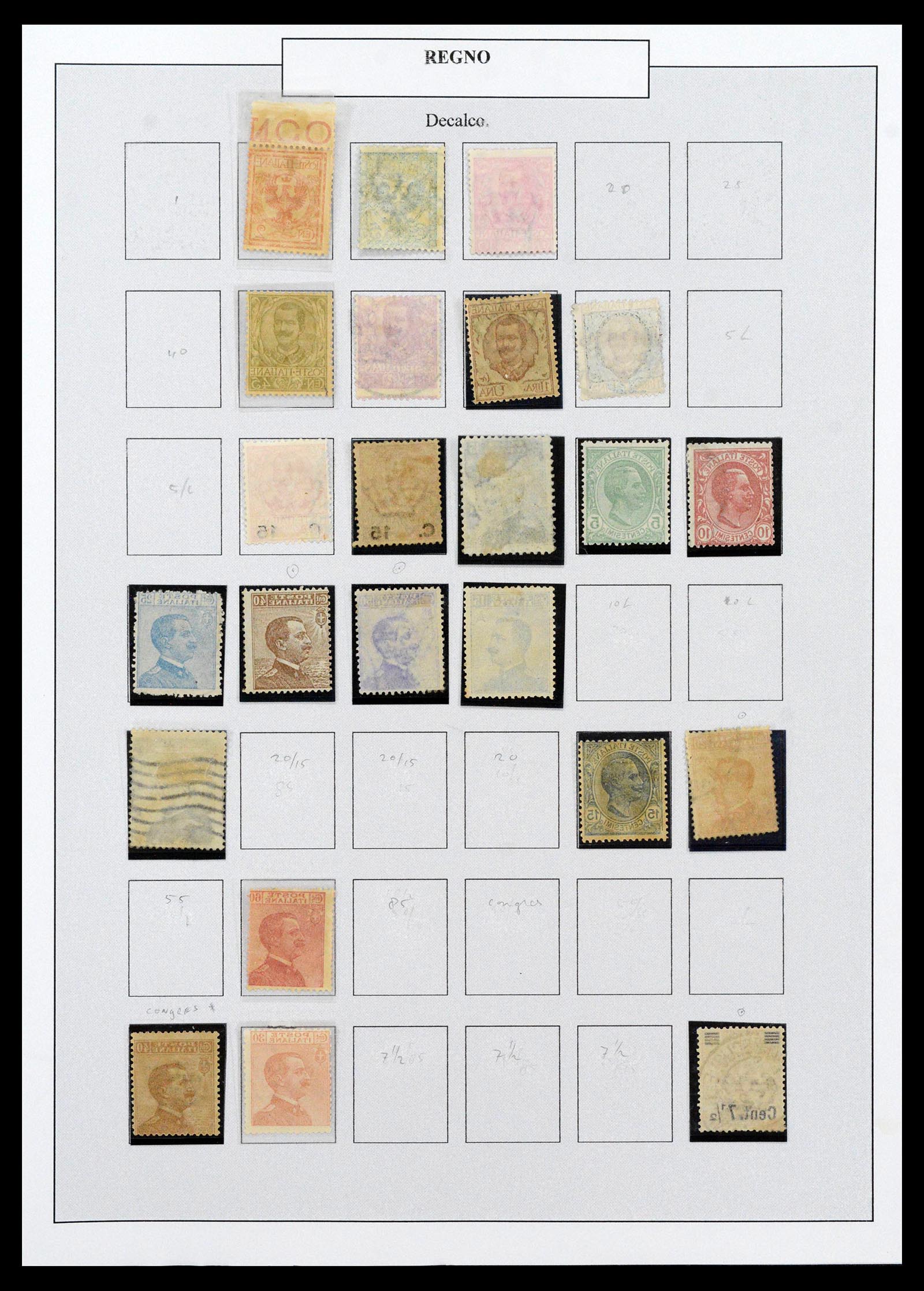 38511 0051 - Postzegelverzameling 38511 Italië 1900-1930.