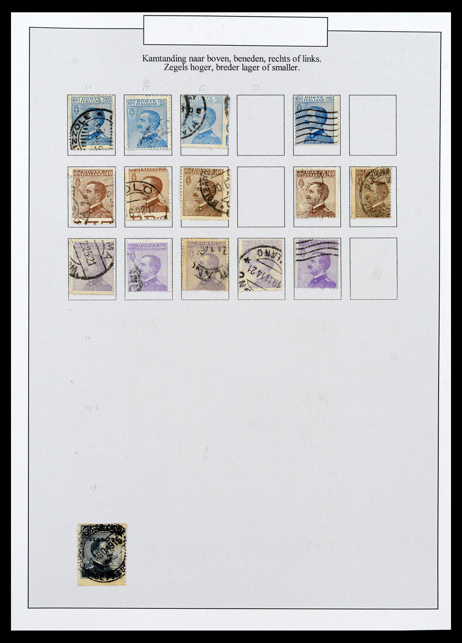38511 0056 - Postzegelverzameling 38511 Italië 1900-1930.