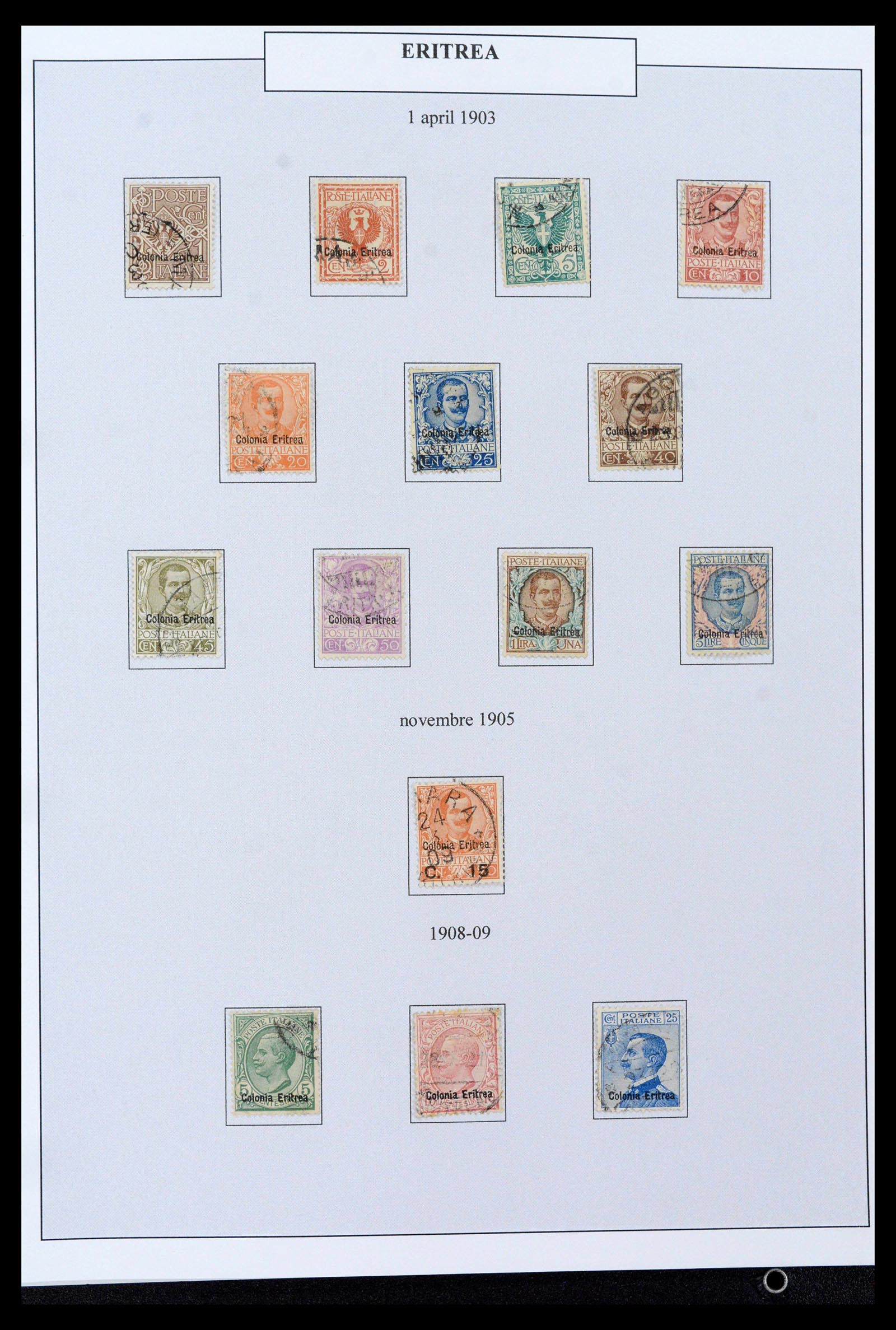 38512 0001 - Postzegelverzameling 38512 Italië 1900-1930.