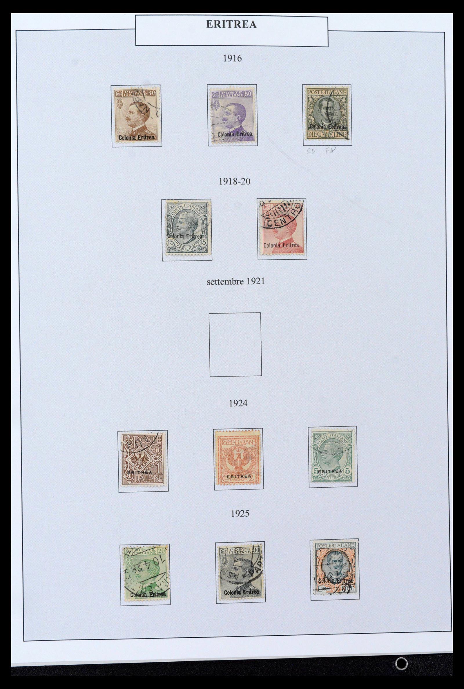 38512 0002 - Postzegelverzameling 38512 Italië 1900-1930.