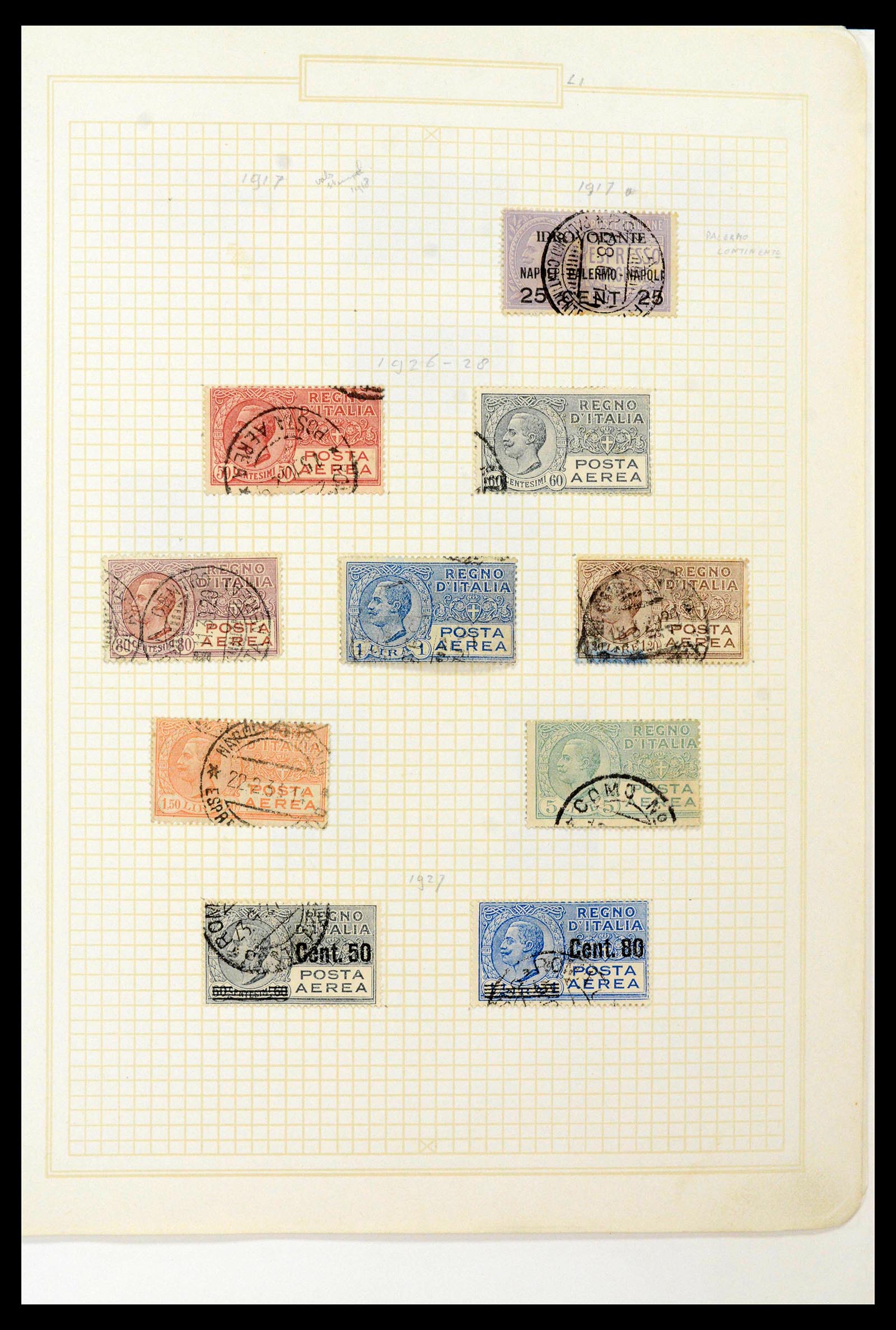 38512 0030 - Postzegelverzameling 38512 Italië 1900-1930.
