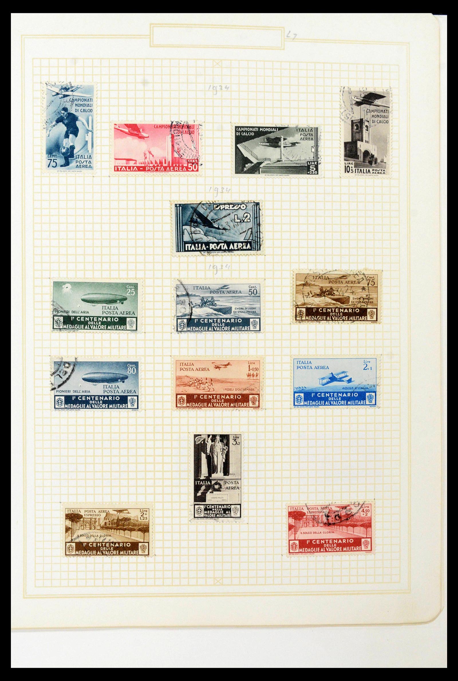 38512 0032 - Postzegelverzameling 38512 Italië 1900-1930.