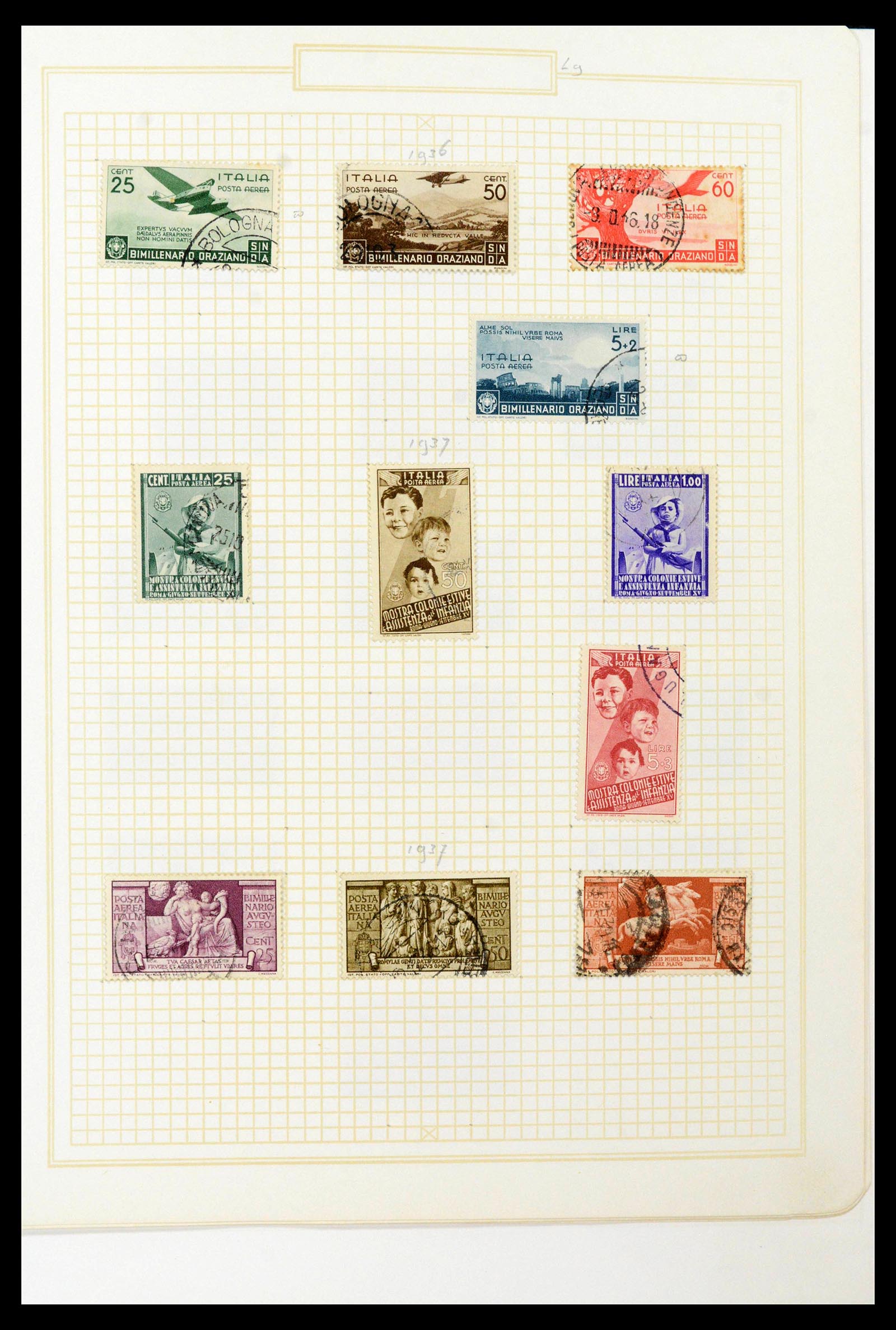 38512 0034 - Postzegelverzameling 38512 Italië 1900-1930.