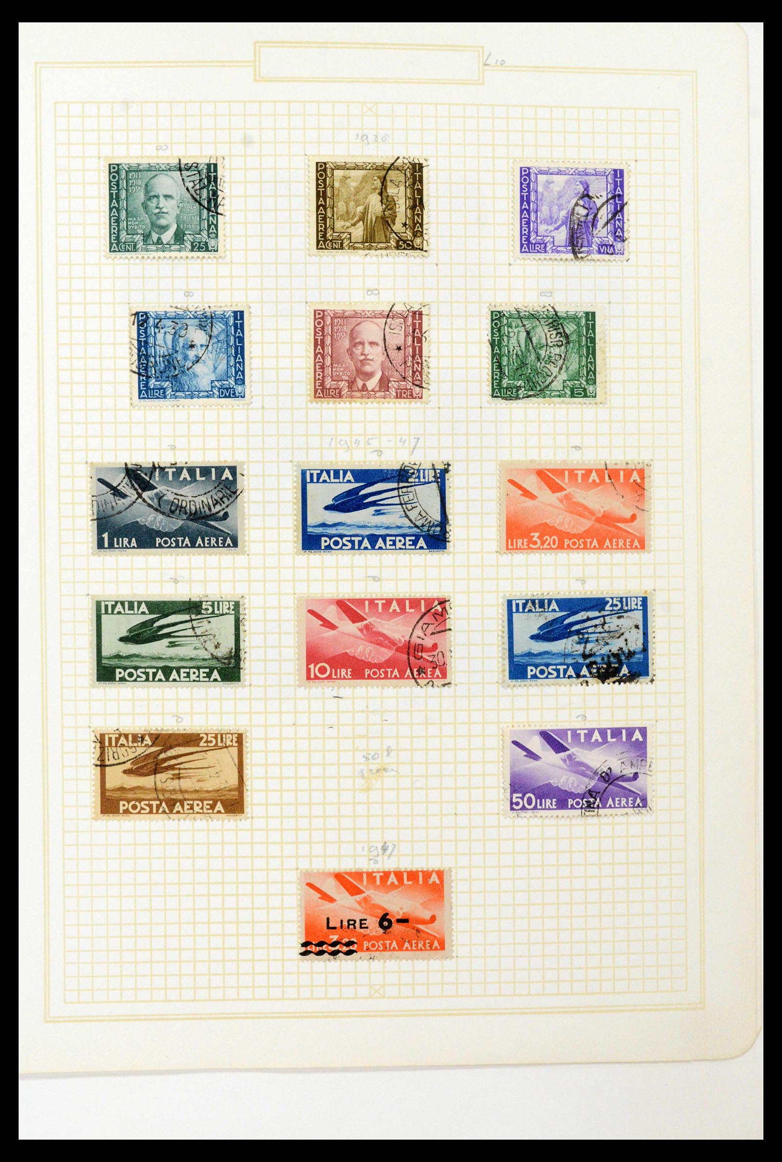 38512 0035 - Postzegelverzameling 38512 Italië 1900-1930.