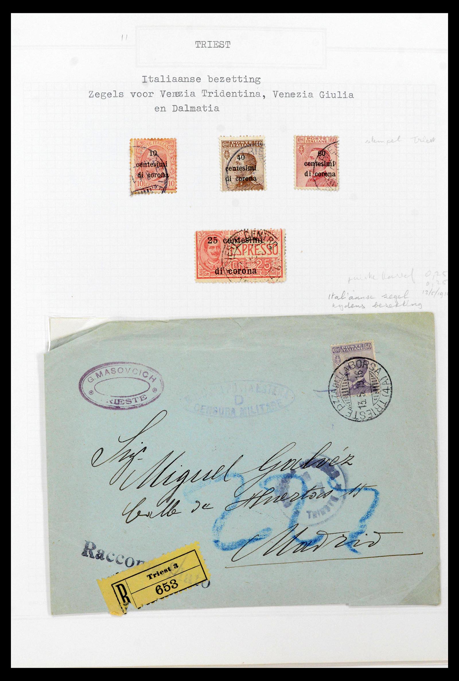 38512 0048 - Postzegelverzameling 38512 Italië 1900-1930.